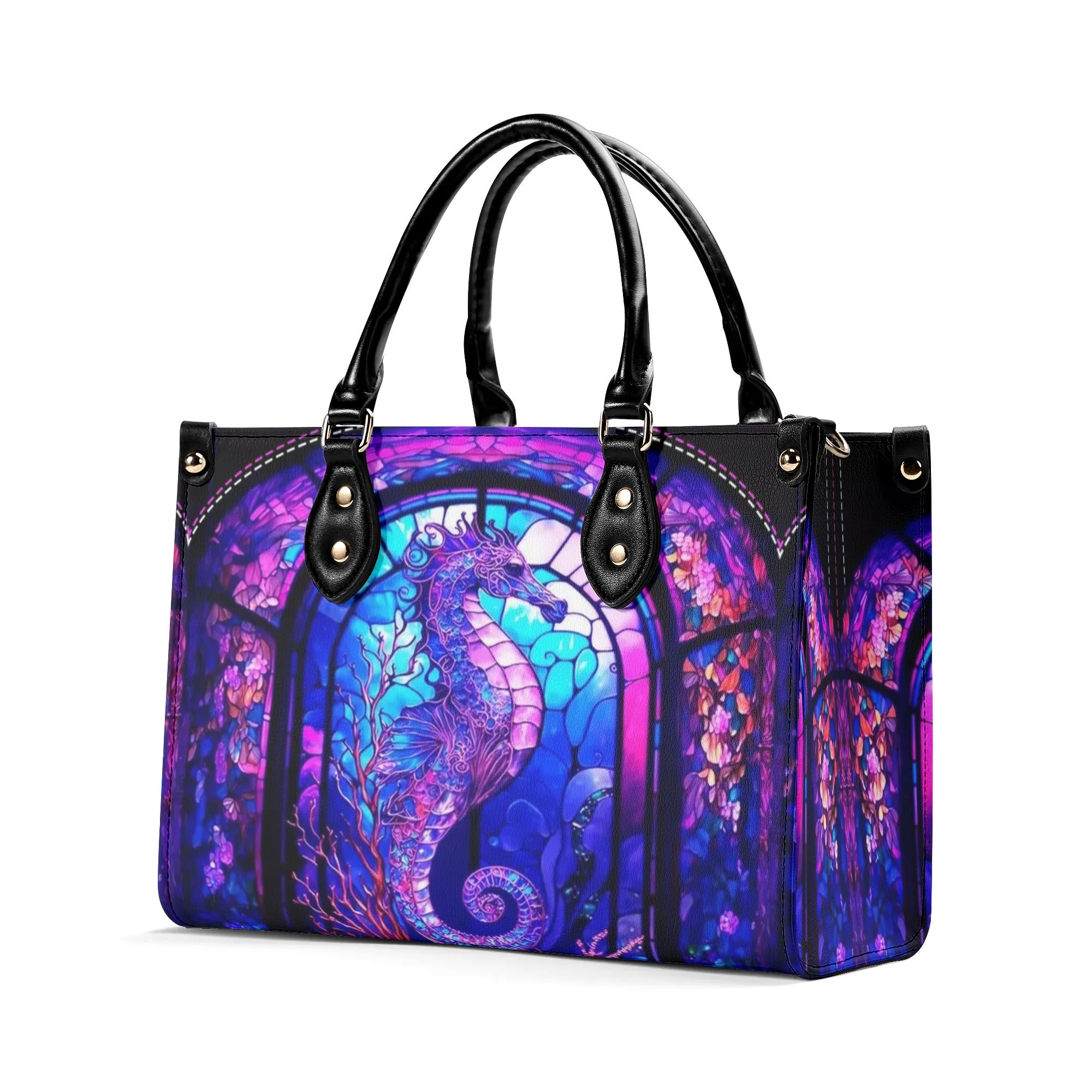 GLOWING SEAHORSE LEATHER HANDBAG - YHDU2006244