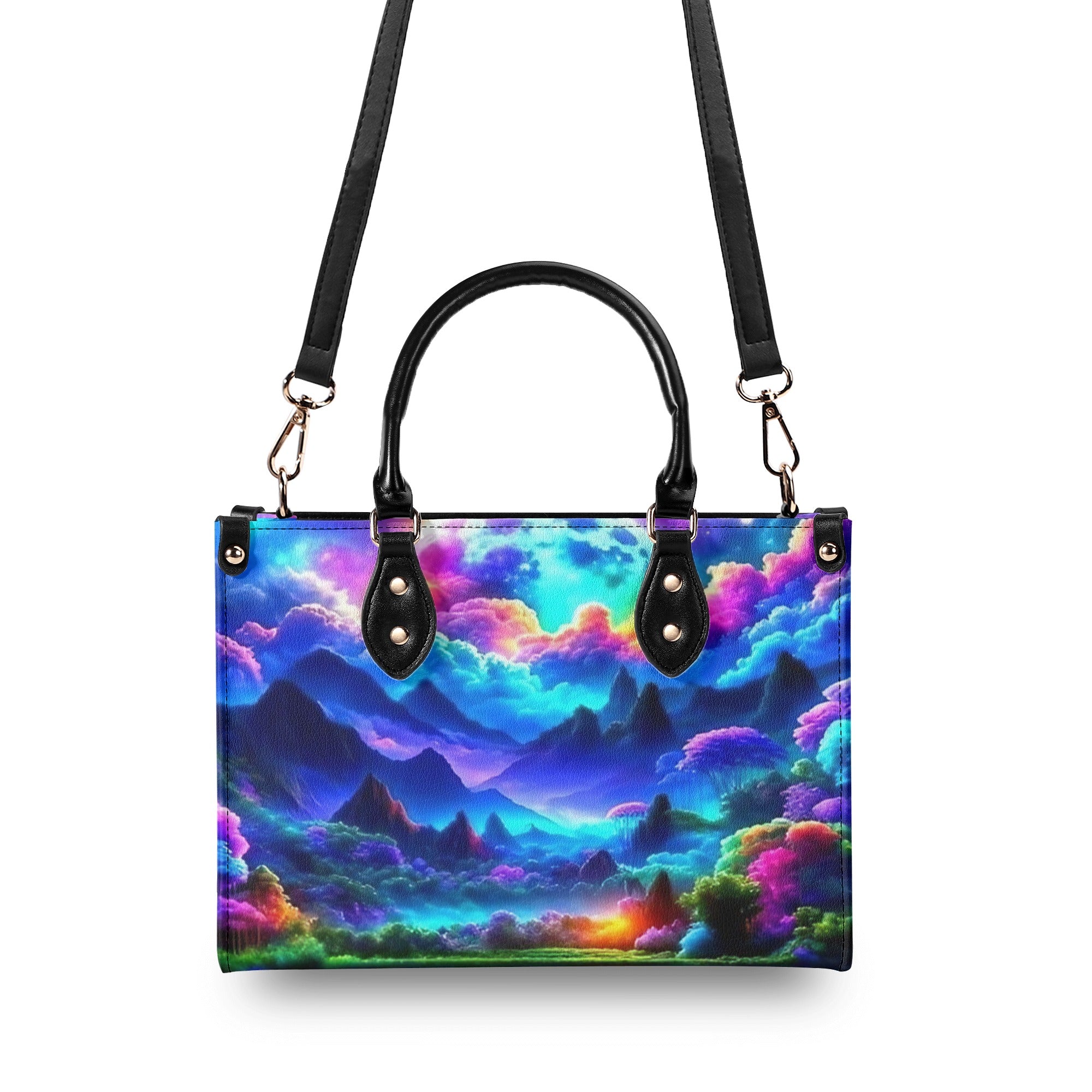 GLOWING NATURE SCENE LEATHER HANDBAG - YHLT2412244