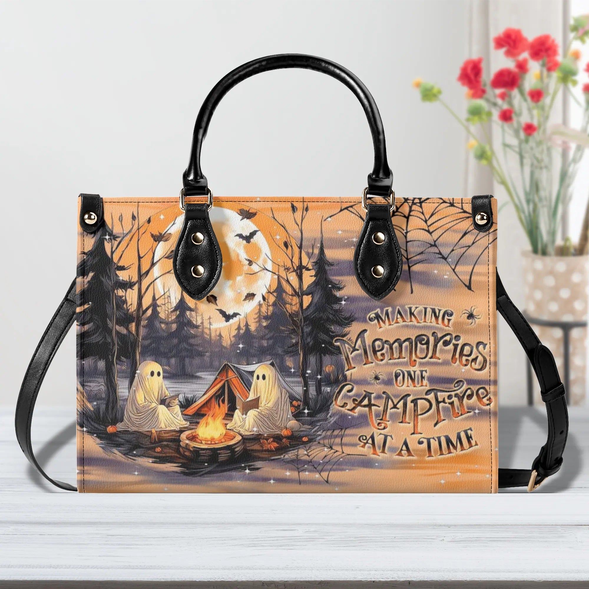 MAKING MEMORIES ONE CAMPFIRE HALLOWEEN LEATHER HANDBAG - YHDU1209243