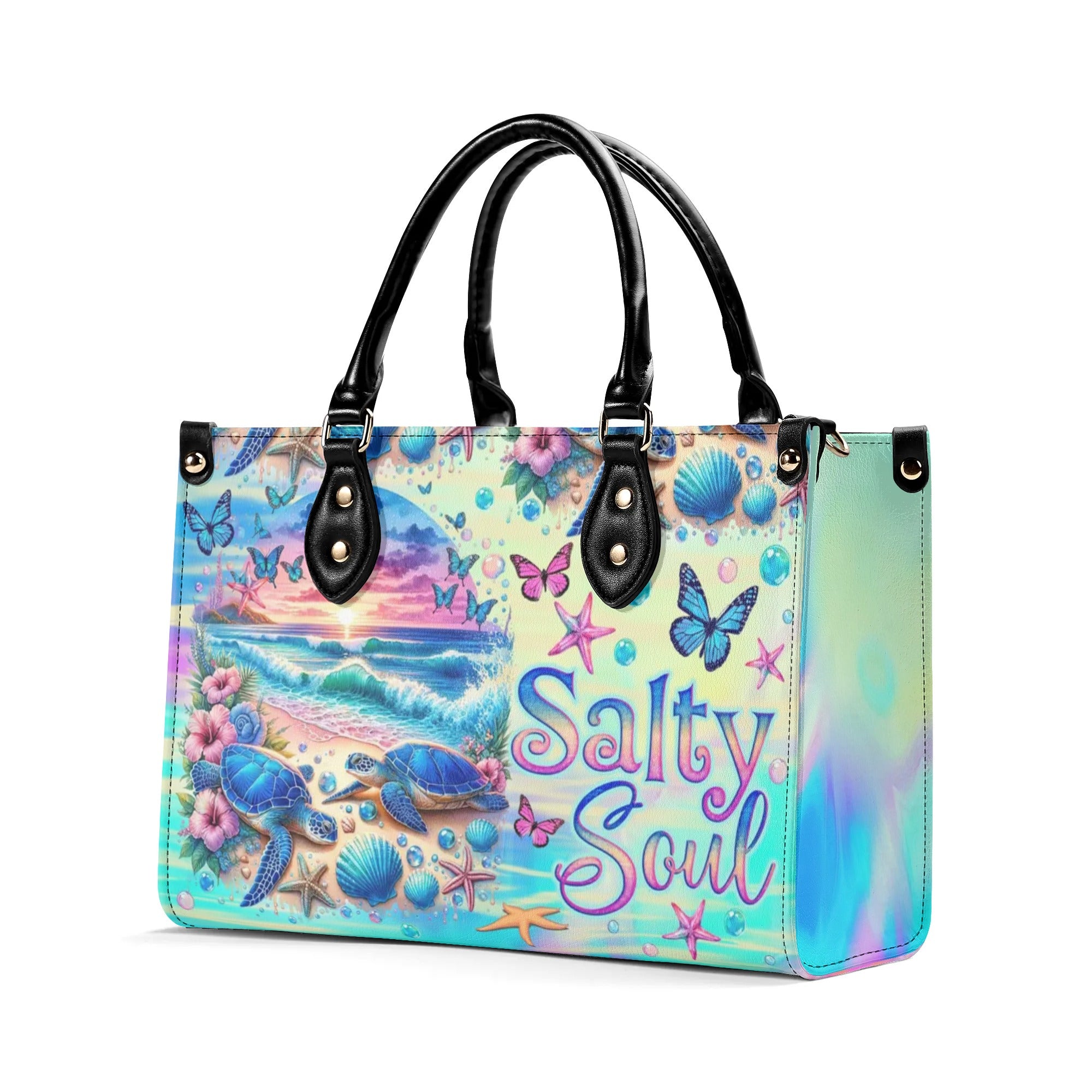 SALTY SOUL TURTLE LEATHER HANDBAG - TLNO3007244