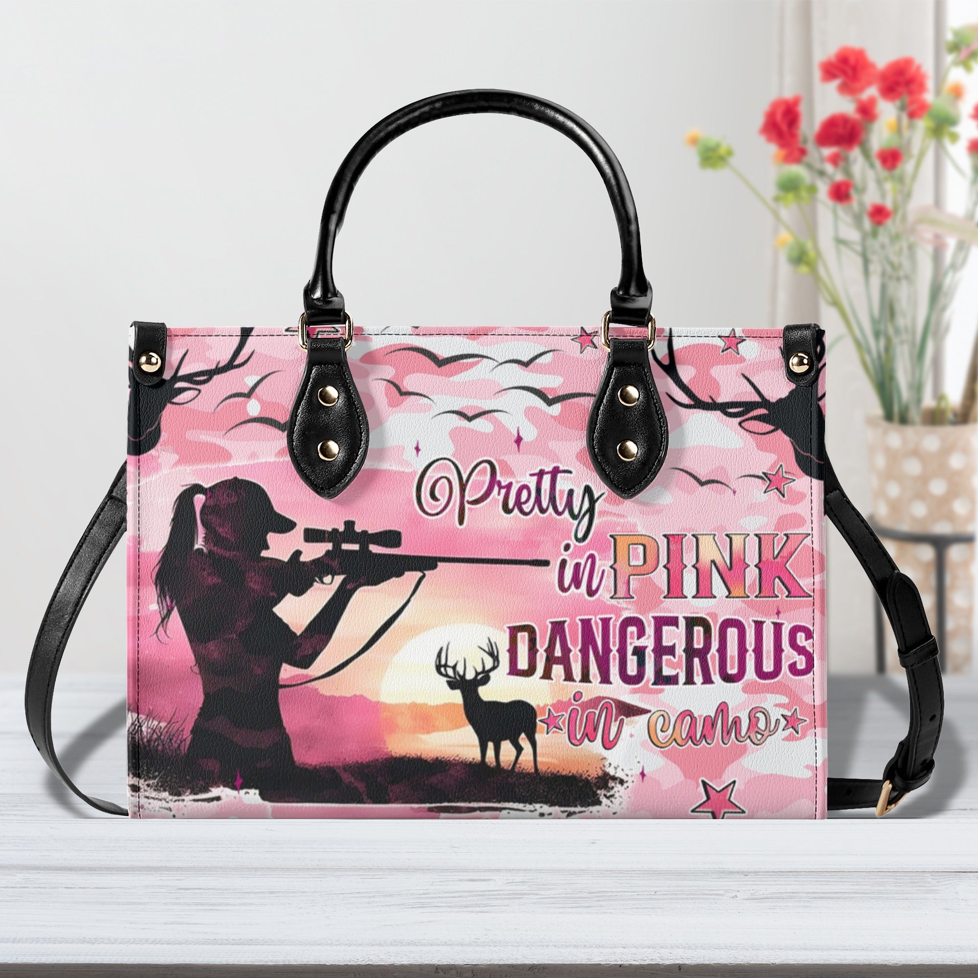 PRETTY IN PINK HUNTING LEATHER HANDBAG - TYQY01112410