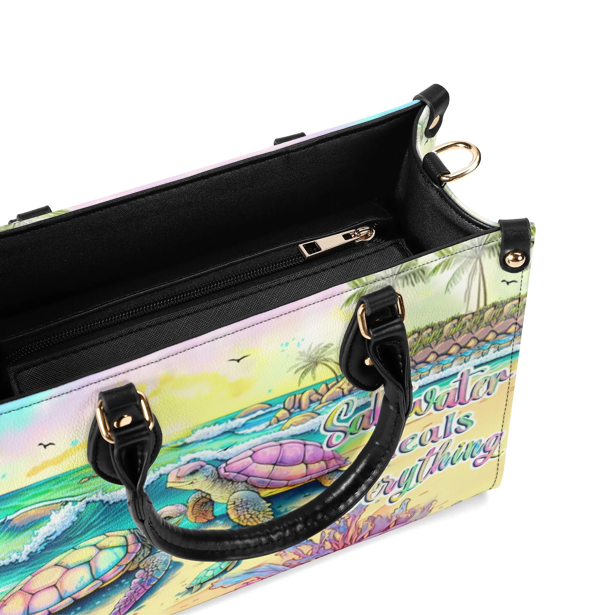 SALTWATER HEALS EVERYTHING LEATHER HANDBAG - YHHN0807244