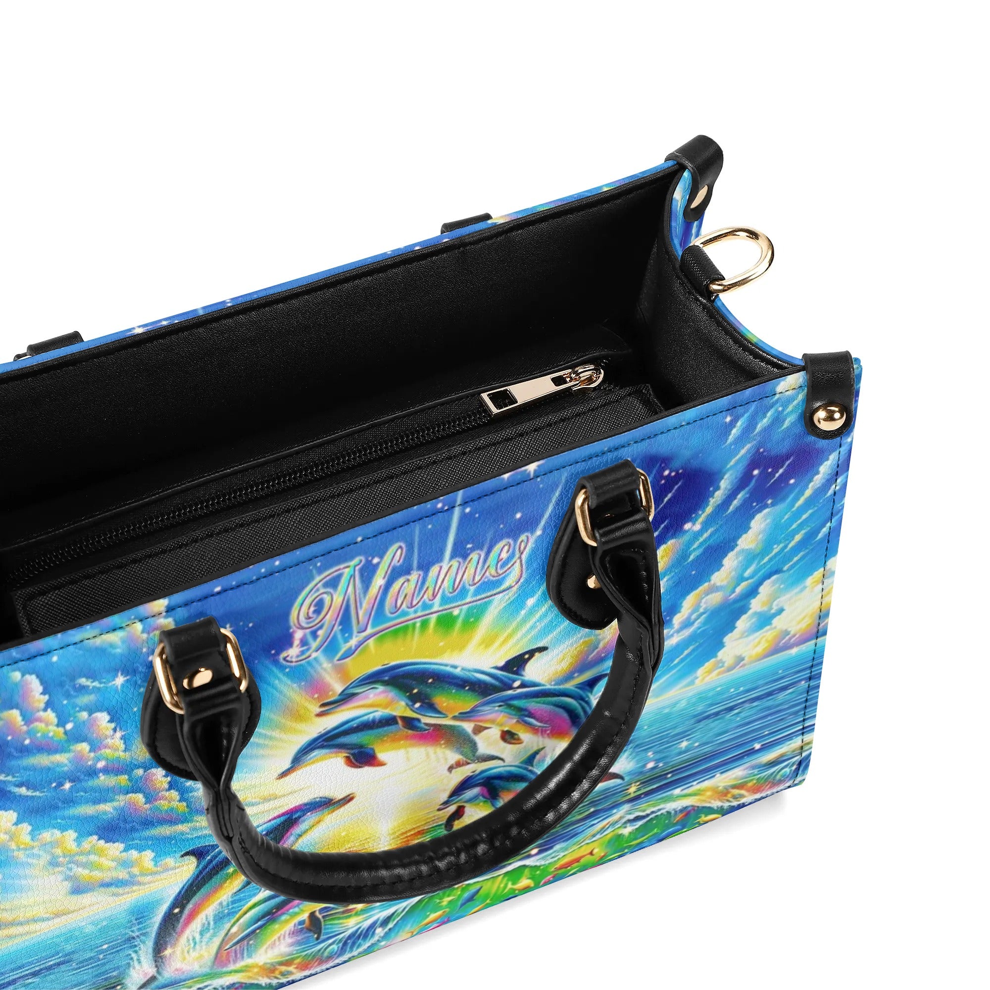 COLORFUL DOLPHIN LEATHER HANDBAG - TLNT0708243