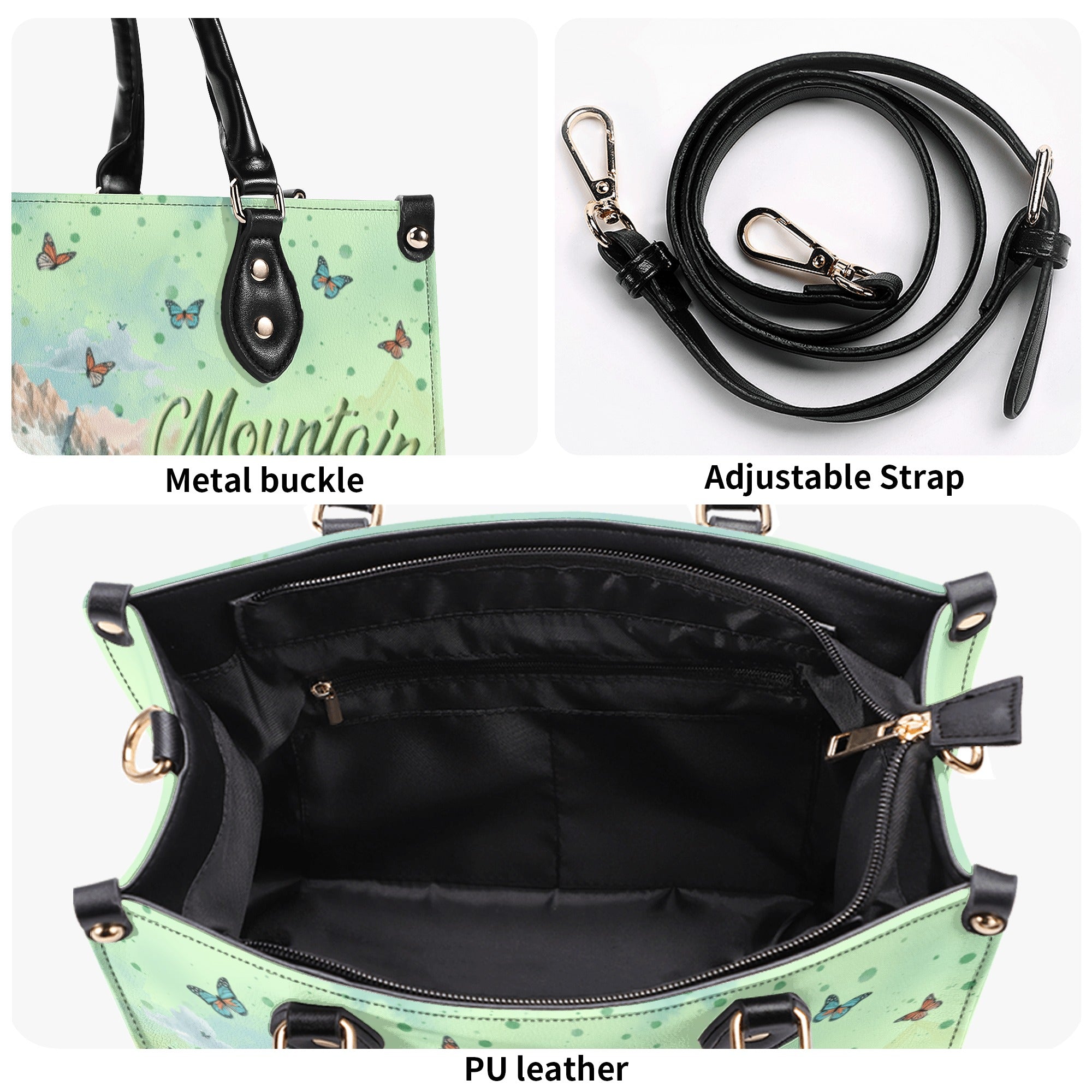 MOUNTAIN AIR HEALS EVERYTHING LEATHER HANDBAG - YHLN3110244