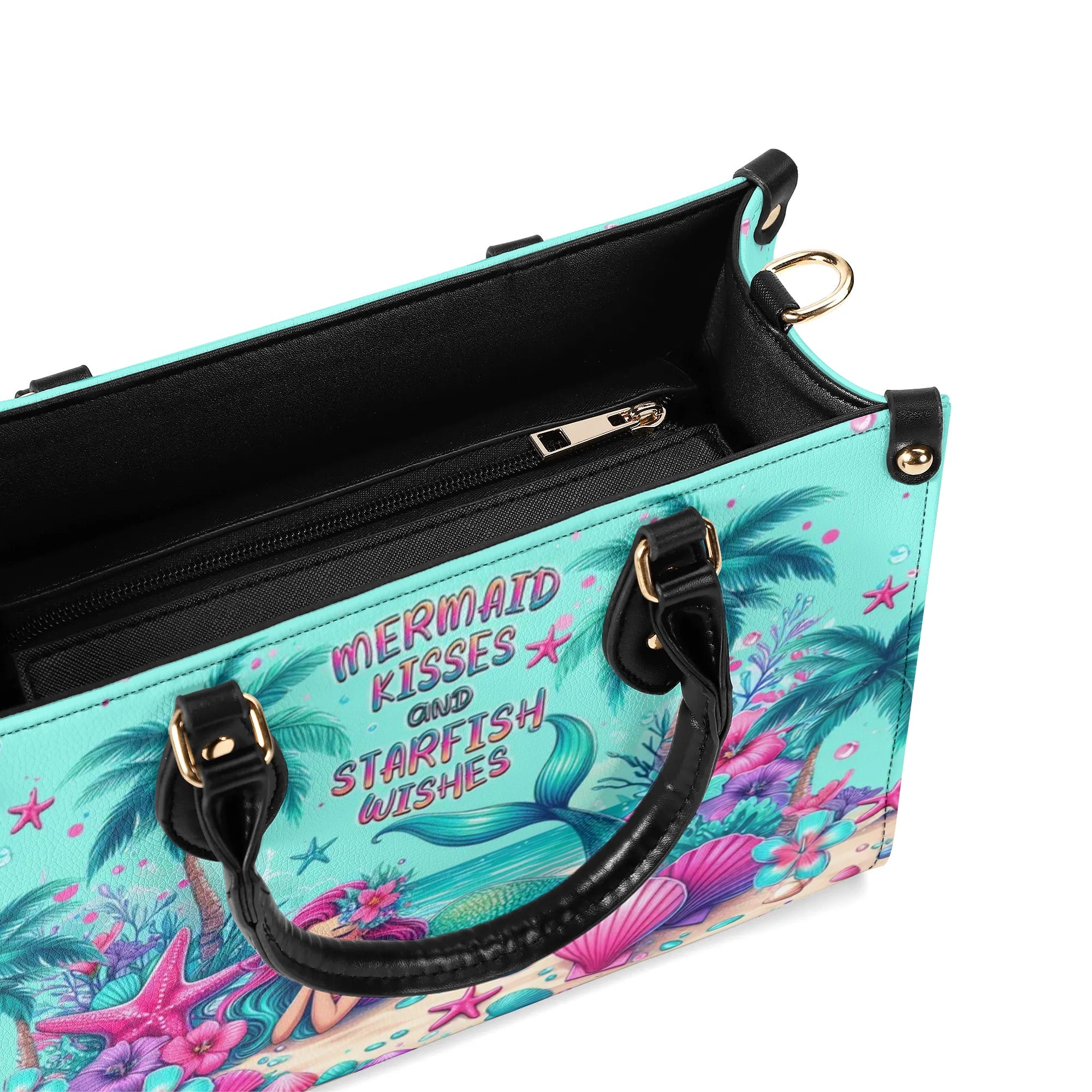 MERMAID KISSES AND STARFISH WISHES LEATHER HANDBAG - TLPQ2506245