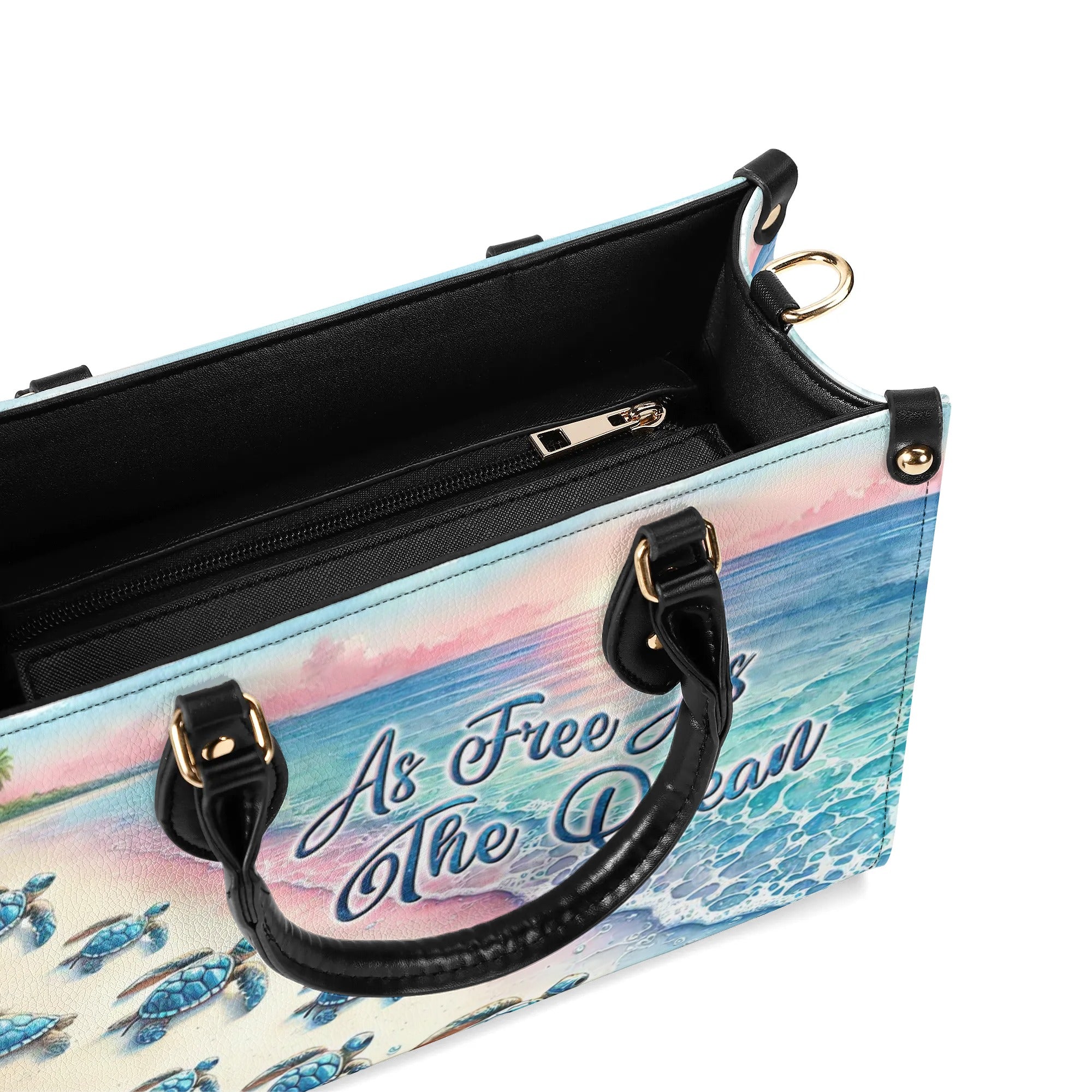 AS FREE AS THE OCEAN TURTLE LEATHER HANDBAG - TLTW2908243