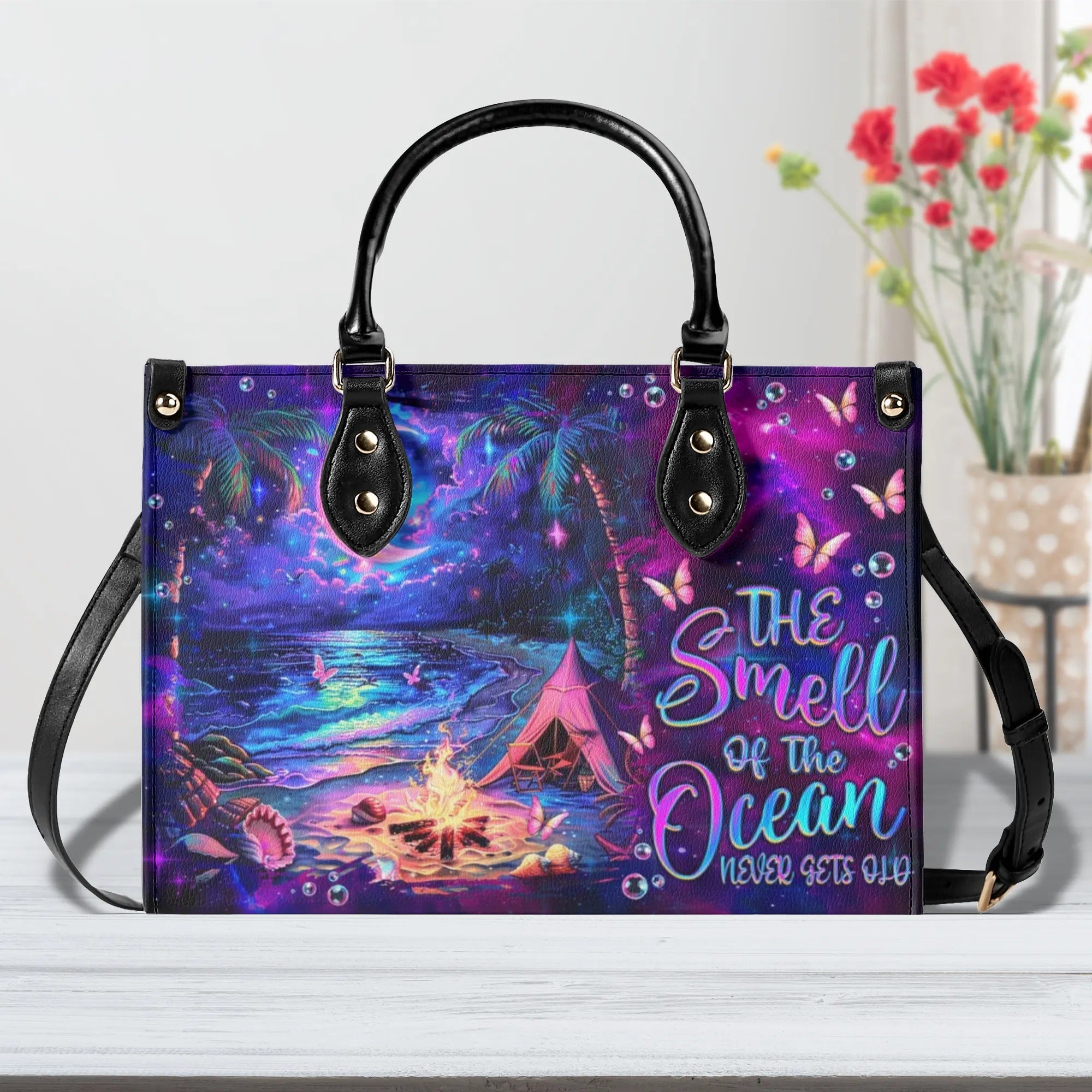 THE SMELL OF THE OCEAN LEATHER HANDBAG - TLNZ2409245