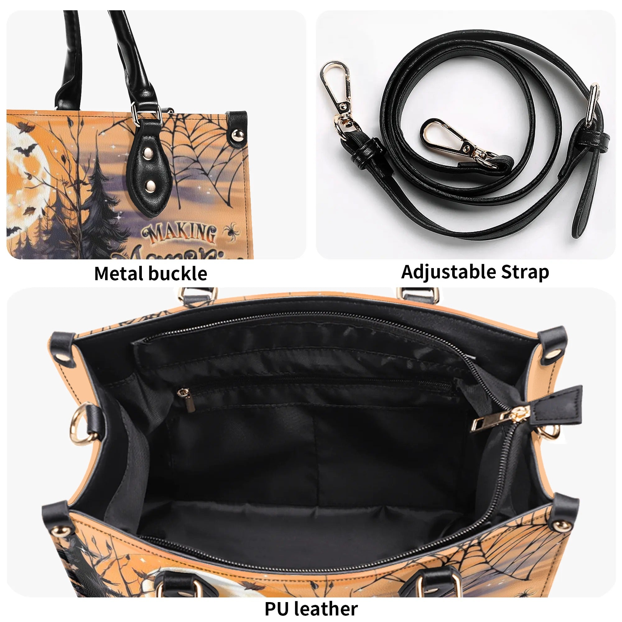 MAKING MEMORIES ONE CAMPFIRE HALLOWEEN LEATHER HANDBAG - YHDU1209243