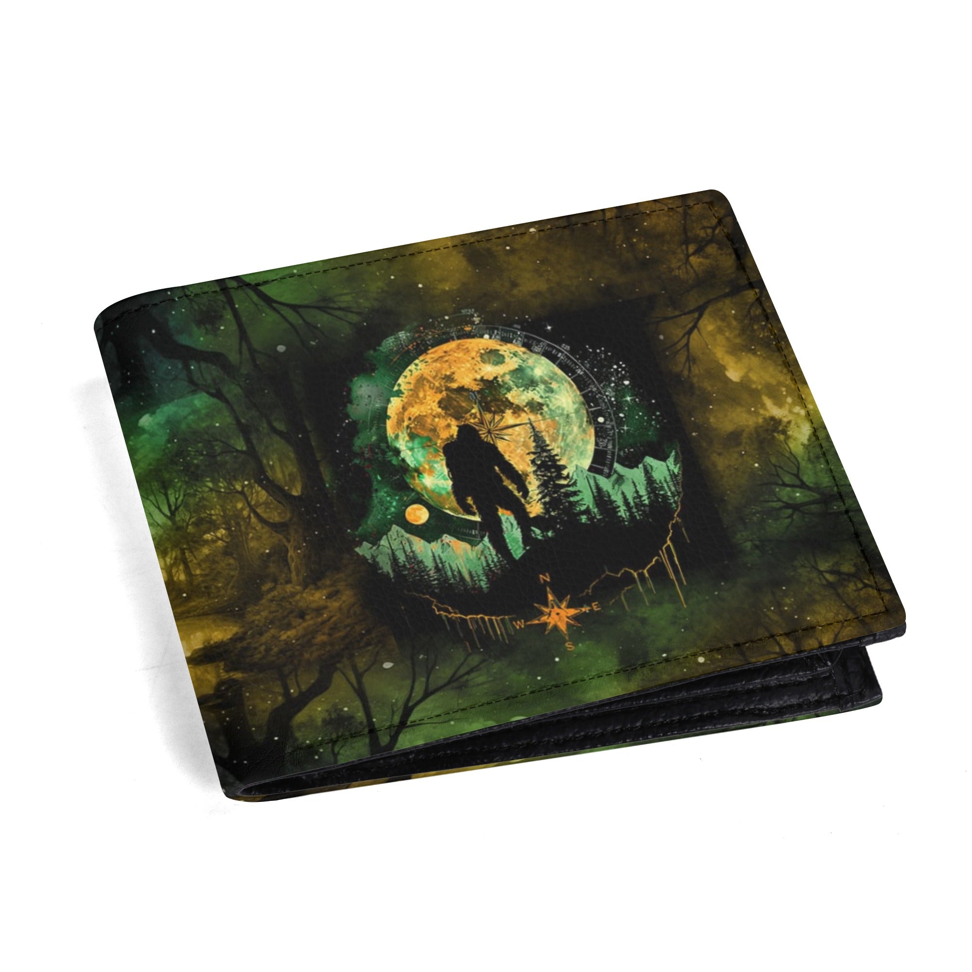 AND INTO THE FOREST I GO BIGFOOT LEATHER WALLET - TLNO0801254