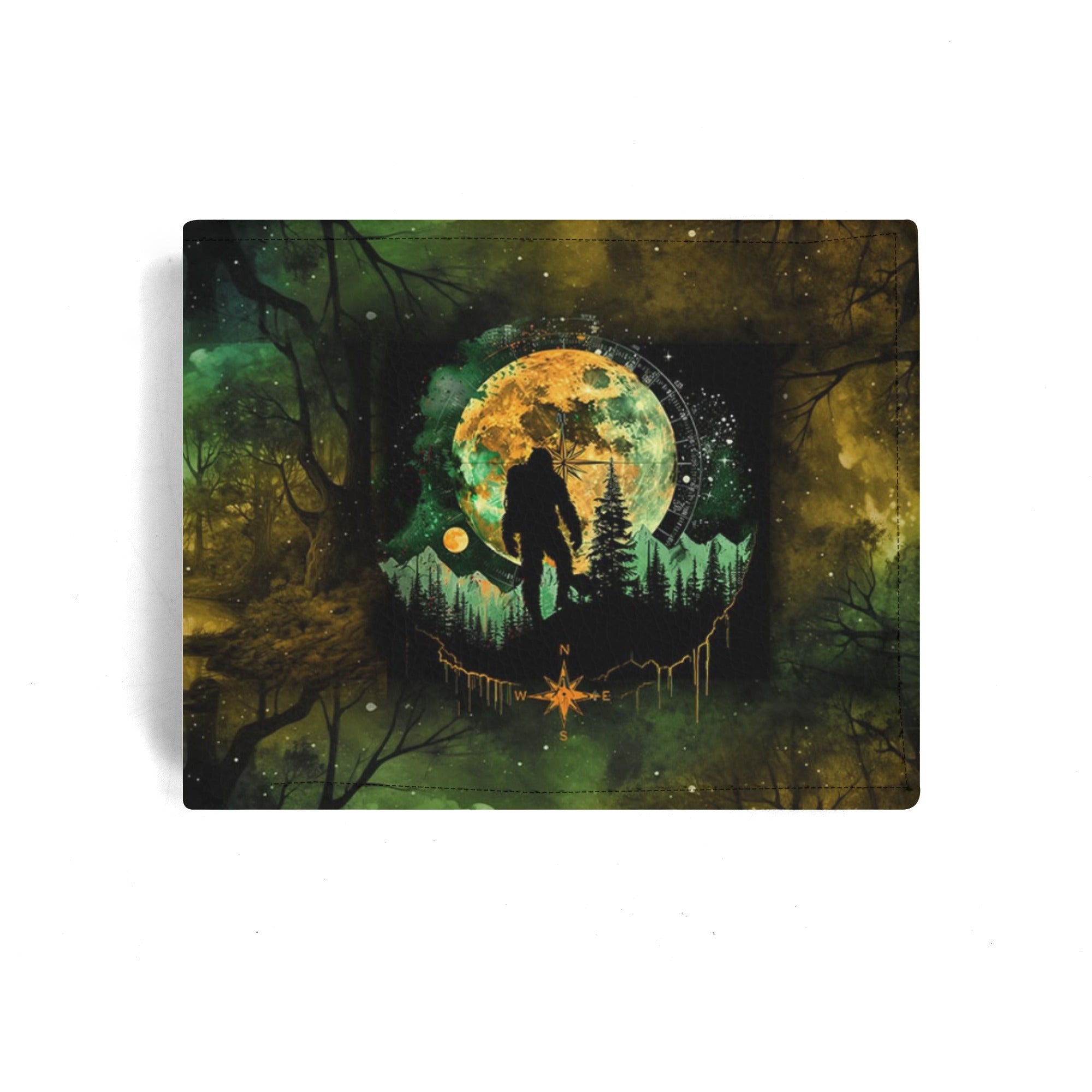 AND INTO THE FOREST I GO BIGFOOT LEATHER WALLET - TLNO0801254