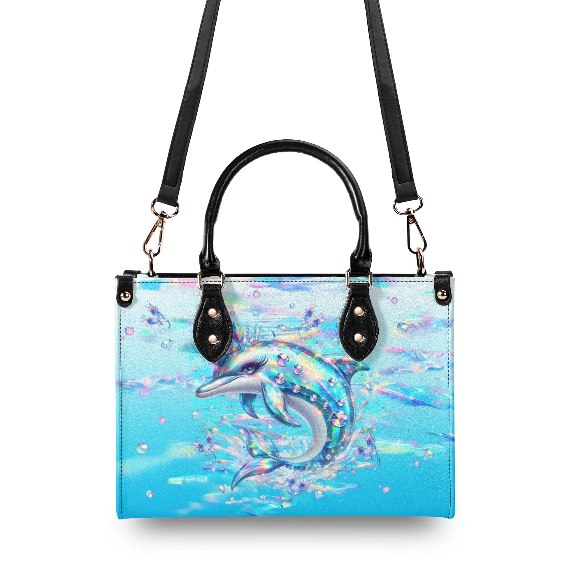 SOME GIRLS ARE JUST BORN DOLPHIN LEATHER HANDBAG - YHLT0612244