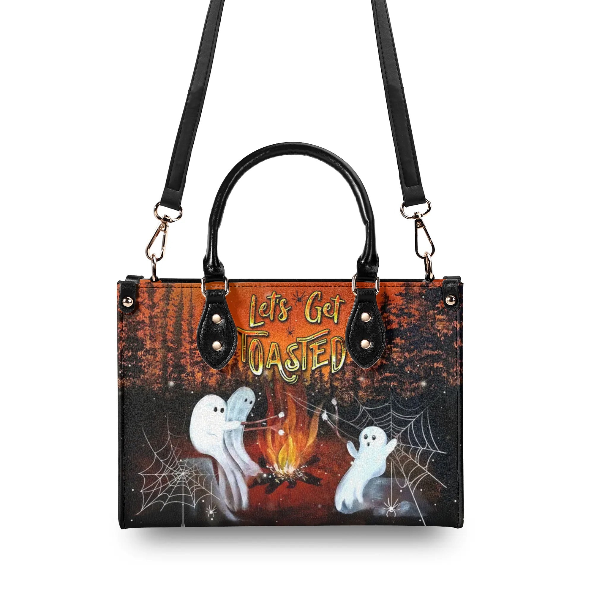 LET'S GET TOASTED BOOS HALLOWEEN LEATHER HANDBAG - YHDU1608244