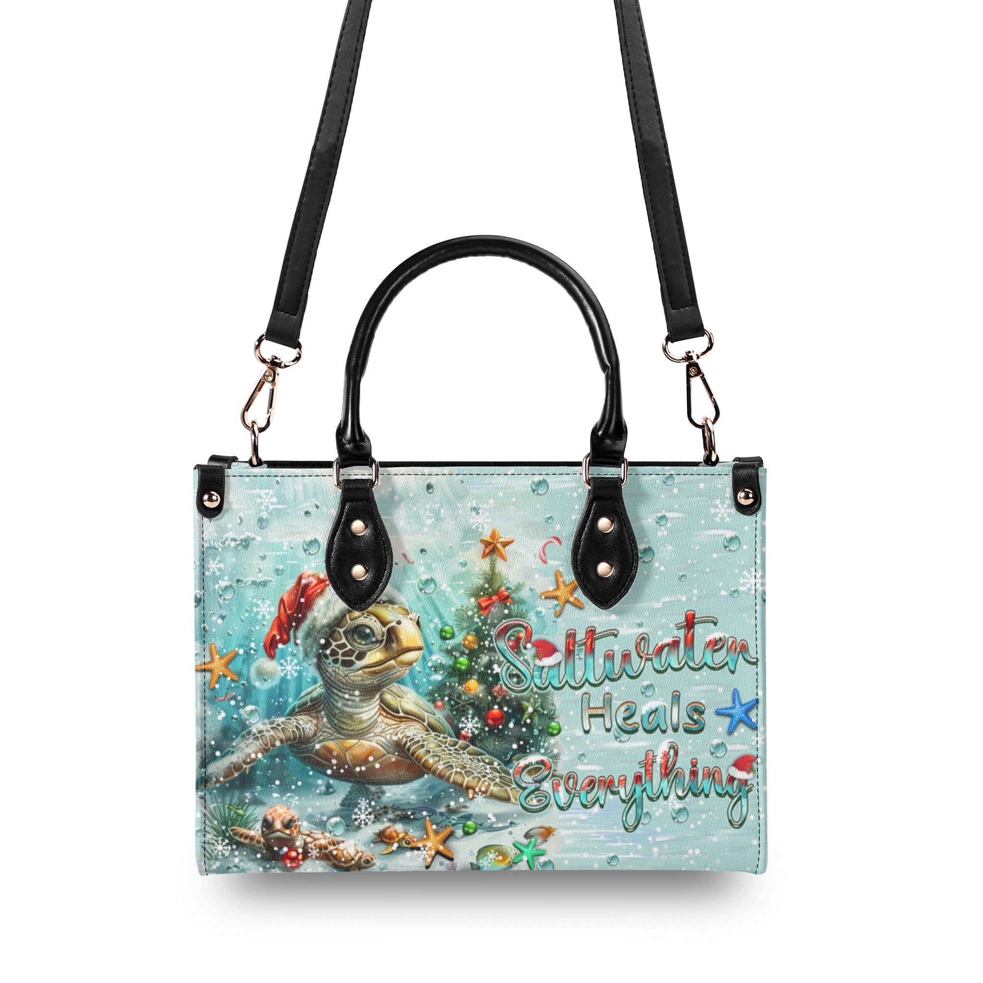 SALTWATER HEALS EVERYTHING CHRISTMAS LEATHER HANDBAG - YHHN2310244