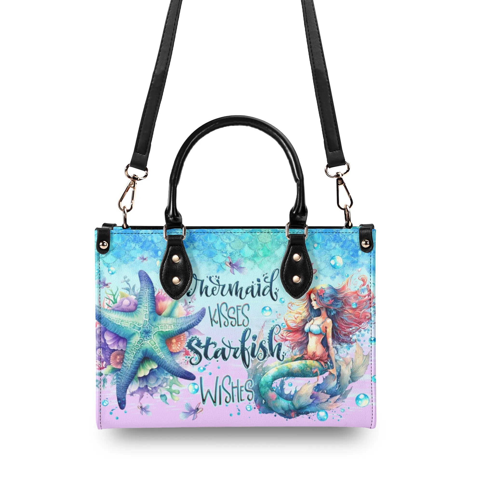 MERMAID KISSES STARFISH WISHES LEATHER HANDBAG - TLTW0306243