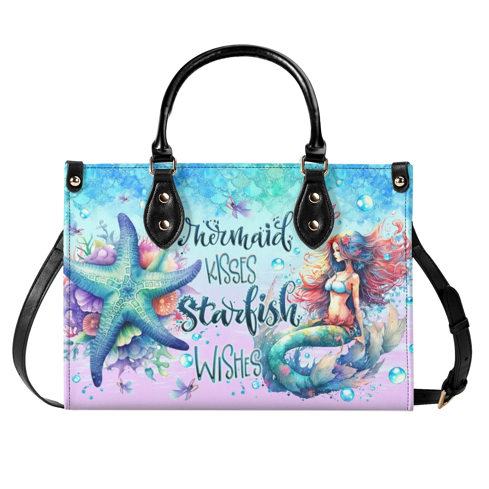 MERMAID KISSES STARFISH WISHES LEATHER HANDBAG - TLTW0306243