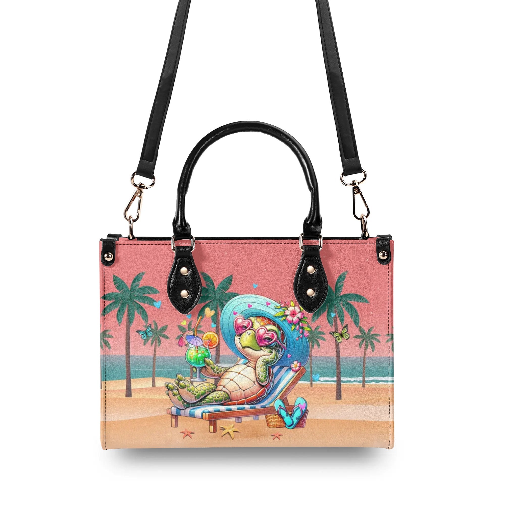 BEACH TURTLE LEATHER HANDBAG - YHHG2208244