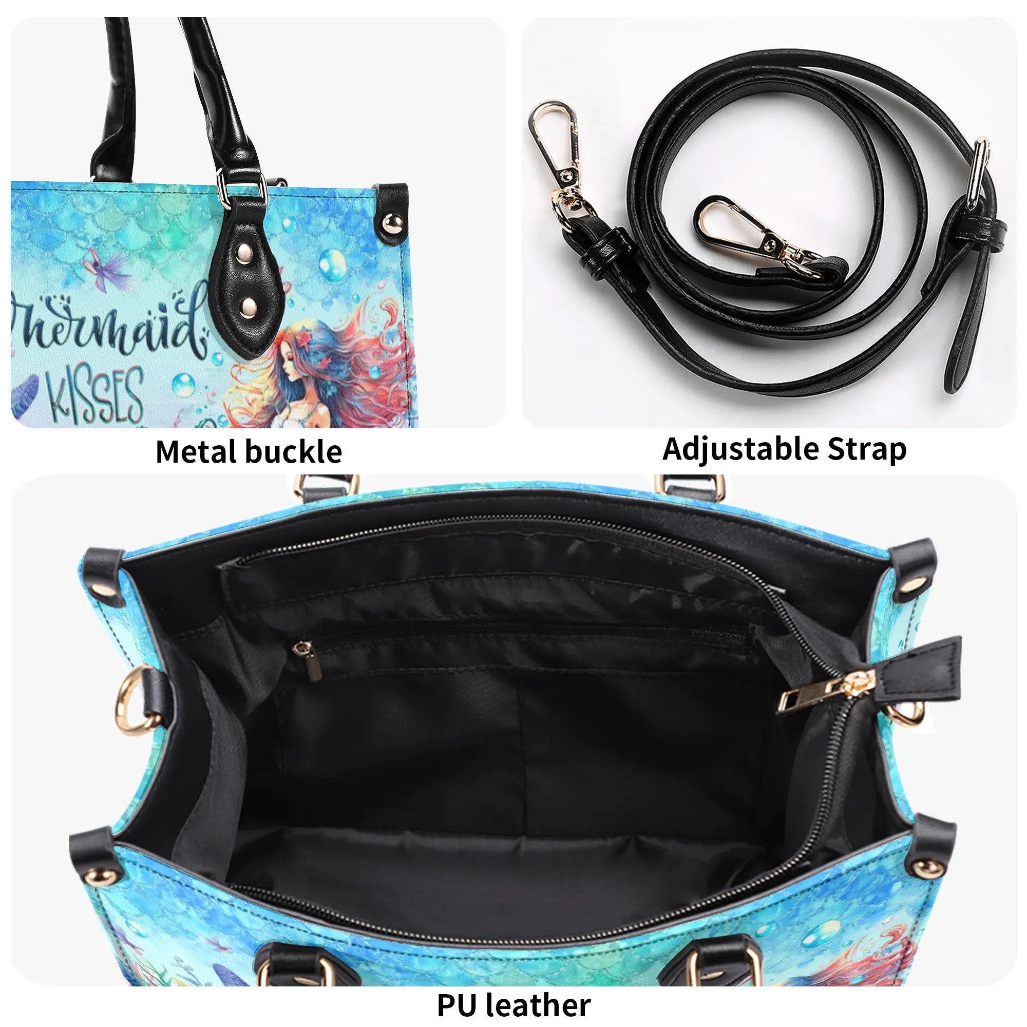 MERMAID KISSES STARFISH WISHES LEATHER HANDBAG - TLTW0306243