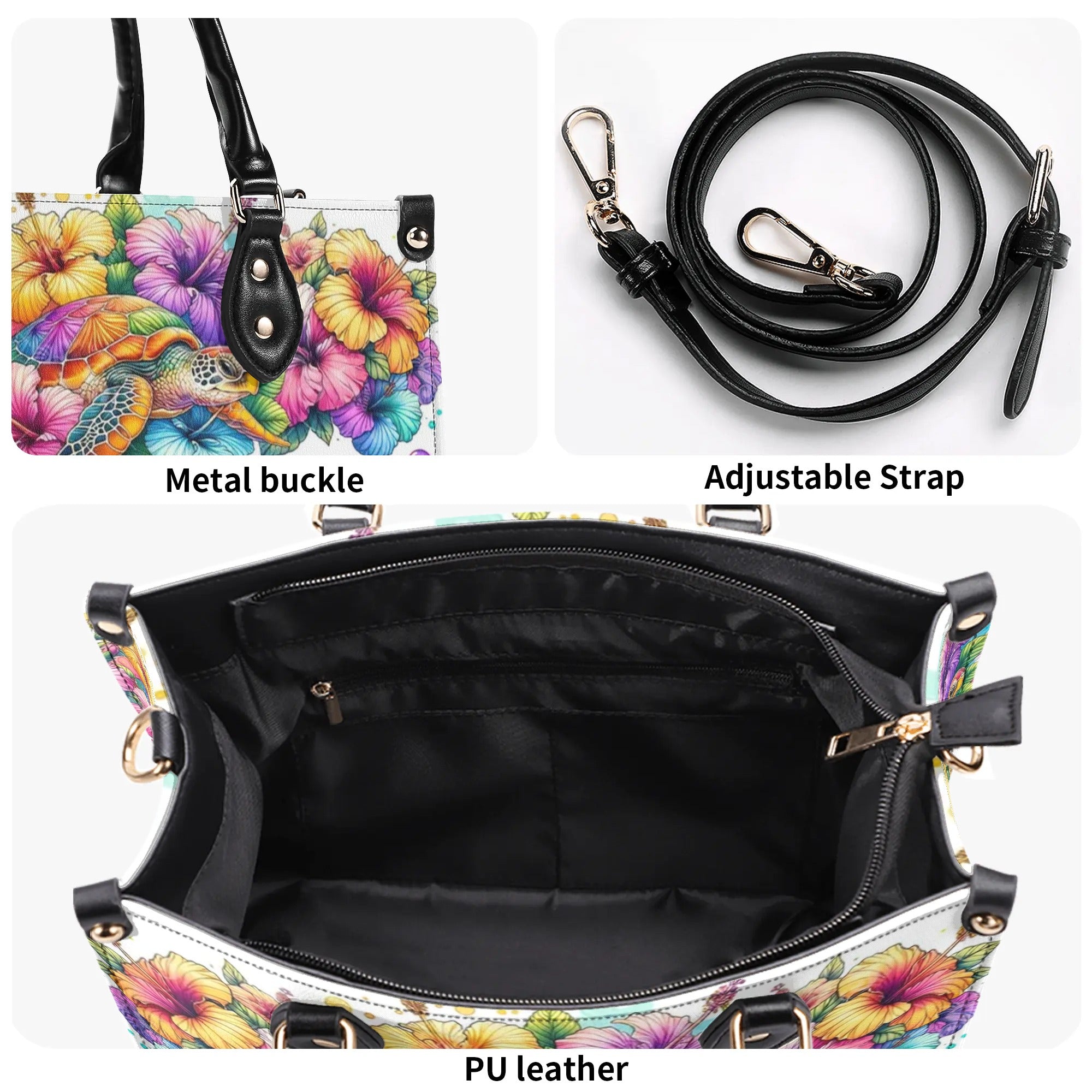 JUST A GIRL WHO LOVES TURTLES LEATHER HANDBAG - TLNZ1207244