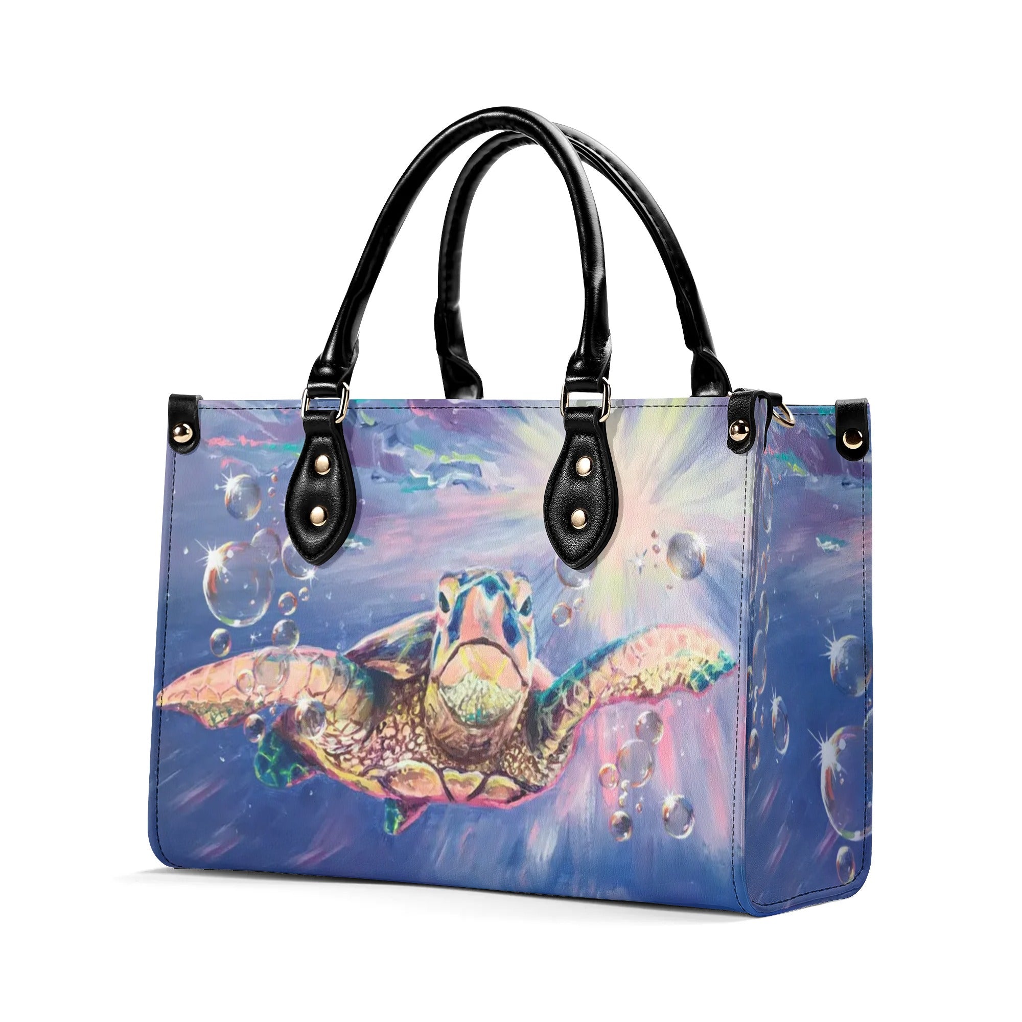 PAINTING TURTLE LEATHER HANDBAG - YHHG2509244