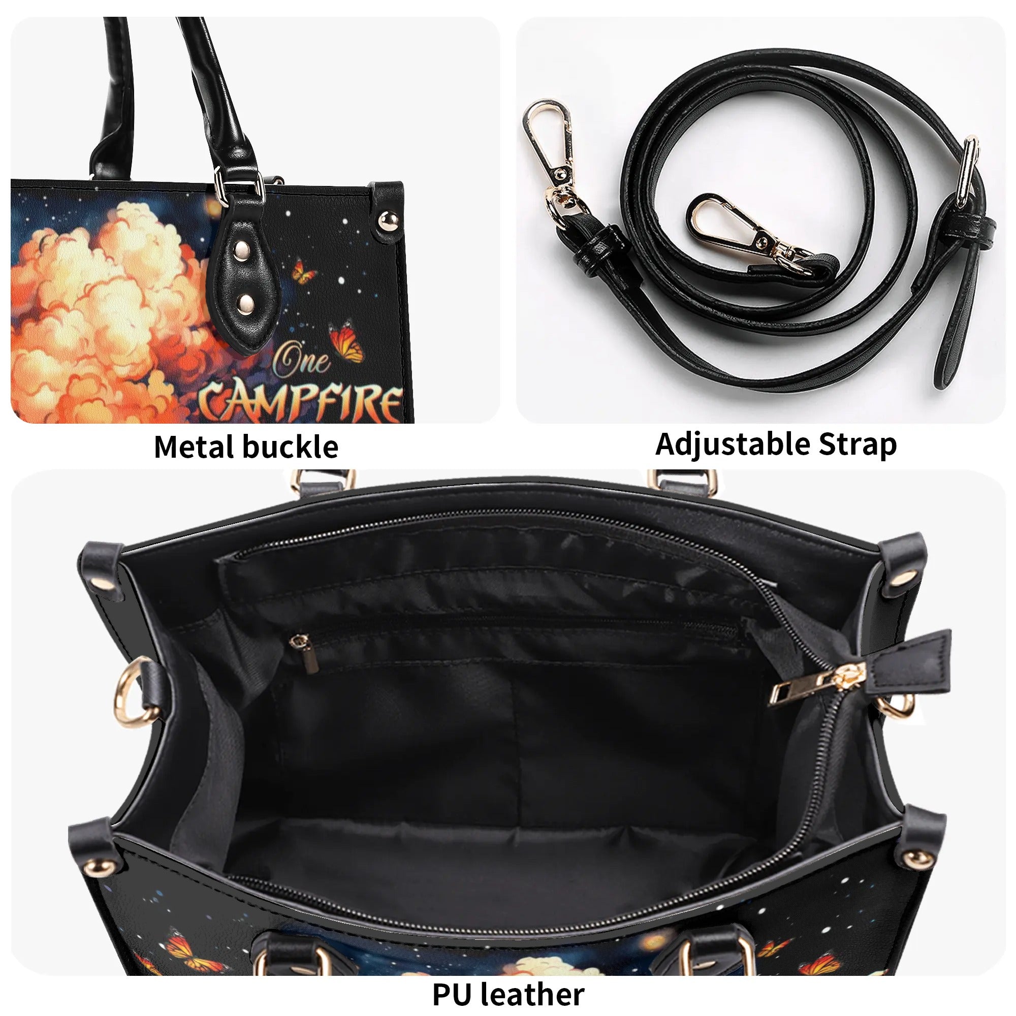 MAKING MEMORIES ONE CAMPFIRE AT A TIME LEATHER HANDBAG - TLTW0706243