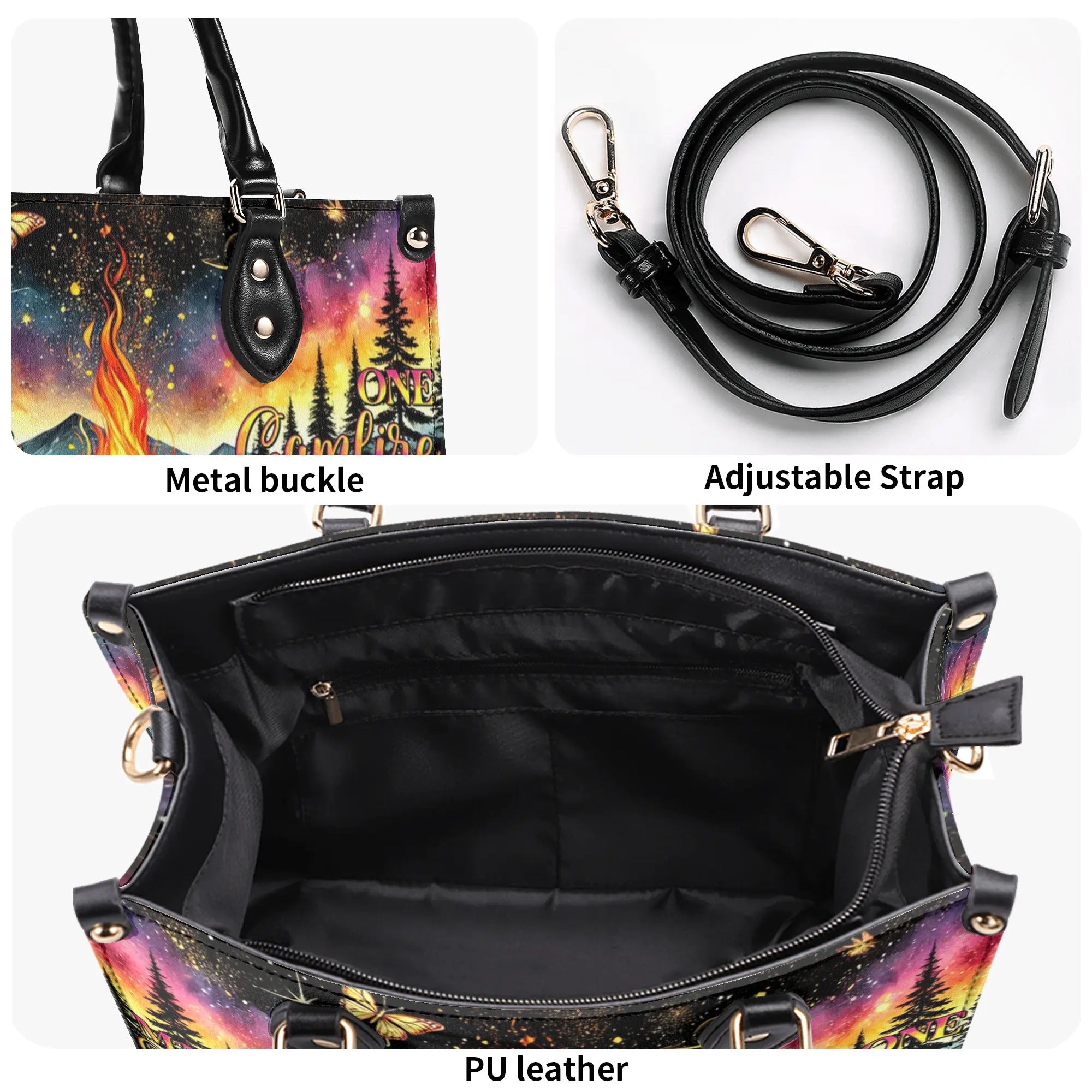 MAKING MEMORIES ONE CAMPFIRE AT A TIME LEATHER HANDBAG - TYTM0207242