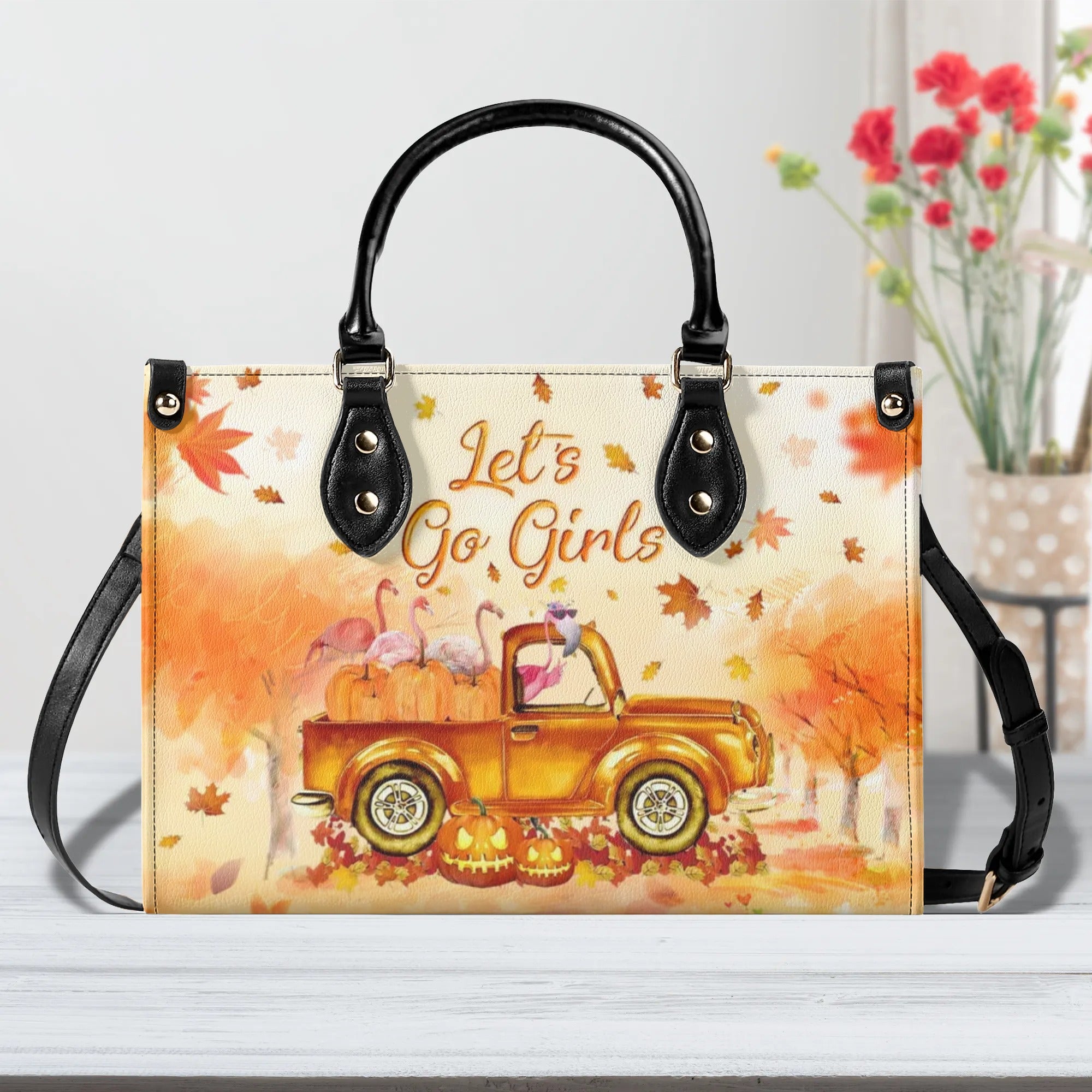 LET'S GO GIRLS FLAMINGO LEATHER HANDBAG - YHLN0908244