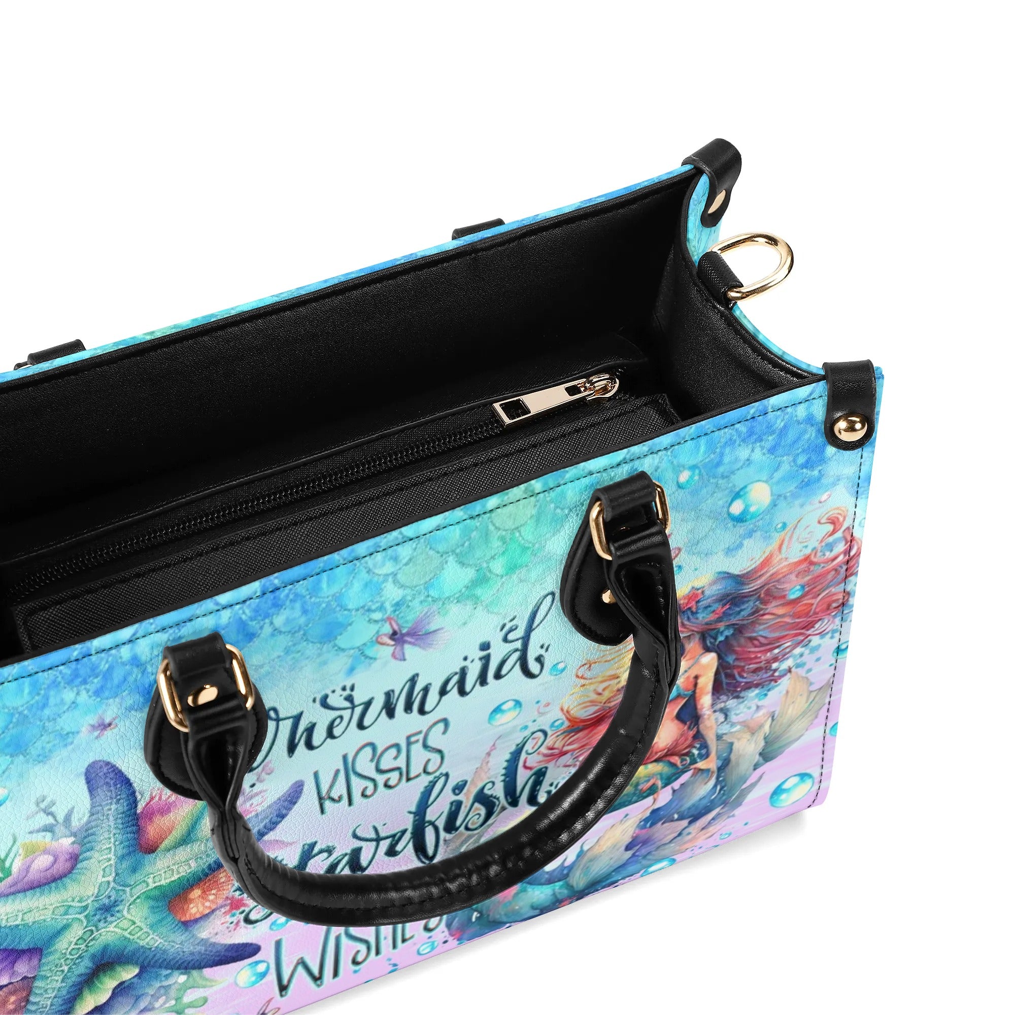 MERMAID KISSES STARFISH WISHES LEATHER HANDBAG - TLTW0306243