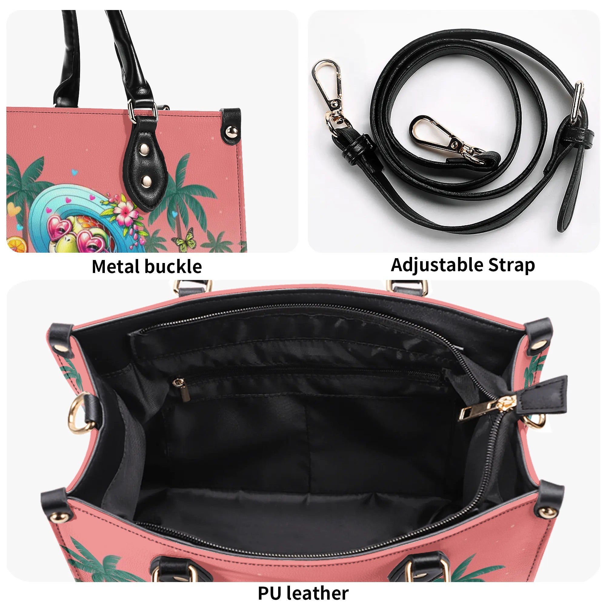 BEACH TURTLE LEATHER HANDBAG - YHHG2208244