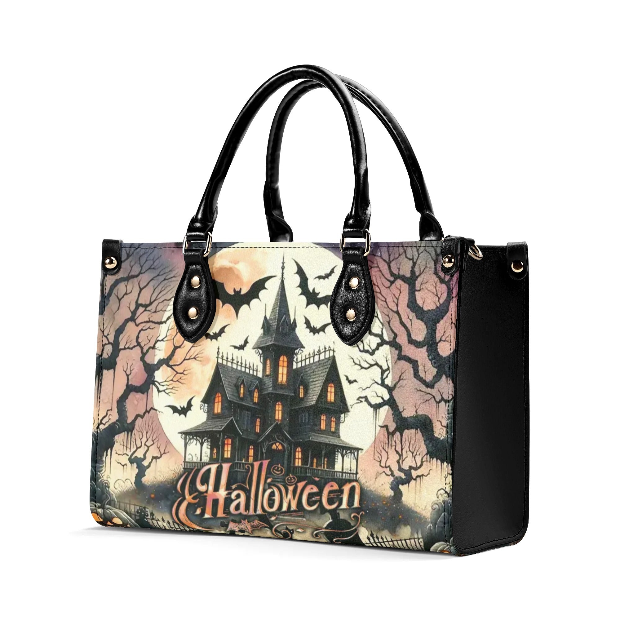 HALLOWEEN CASTLE LEATHER HANDBAG - YHLT1309242