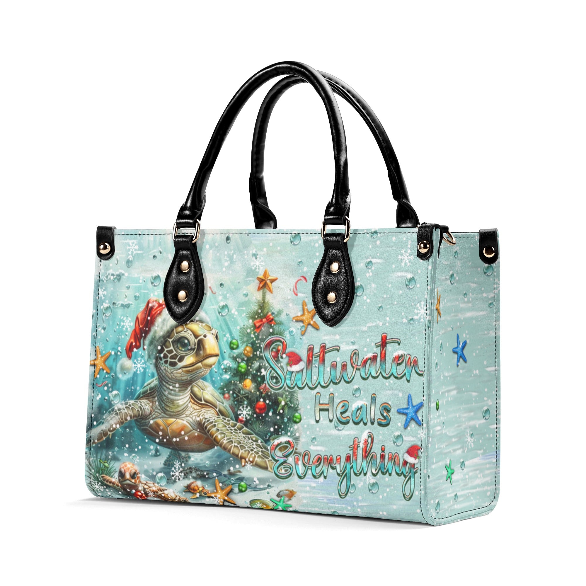 SALTWATER HEALS EVERYTHING CHRISTMAS LEATHER HANDBAG - YHHN2310244