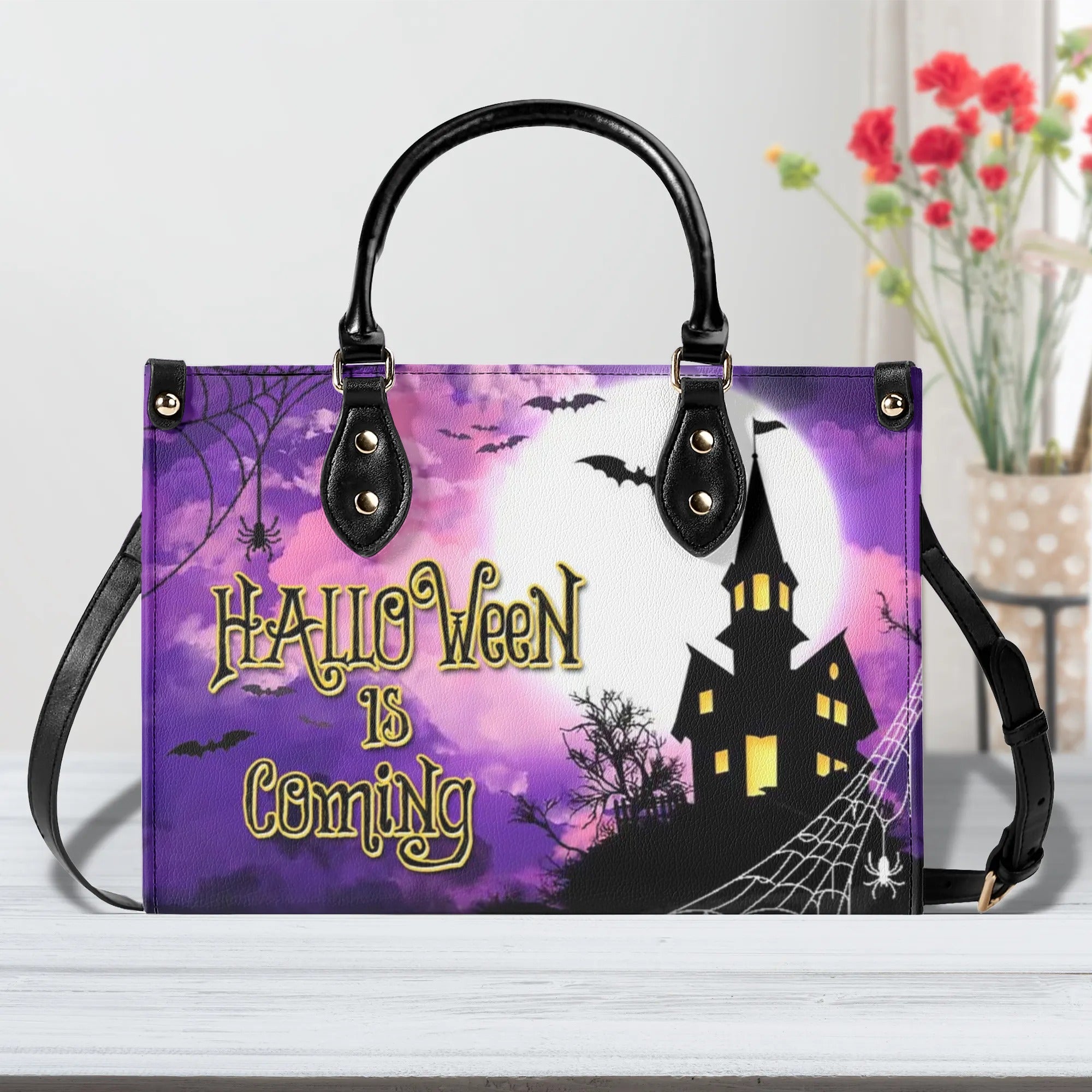 HALLOWEEN IS COMING LEATHER HANDBAG - YHDU1109244