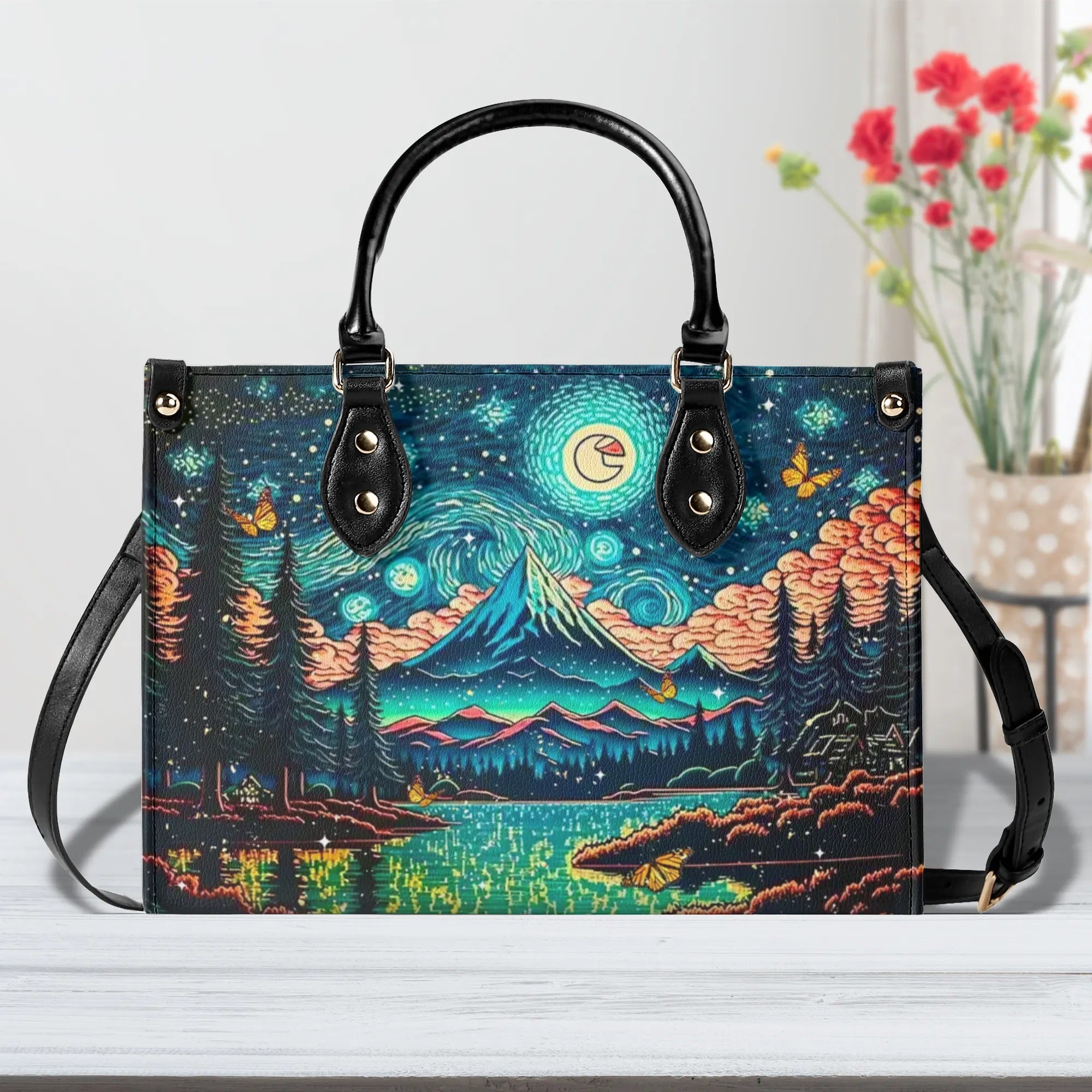 BEAUTIFUL SCENE LEATHER HANDBAG - YHLT0909242