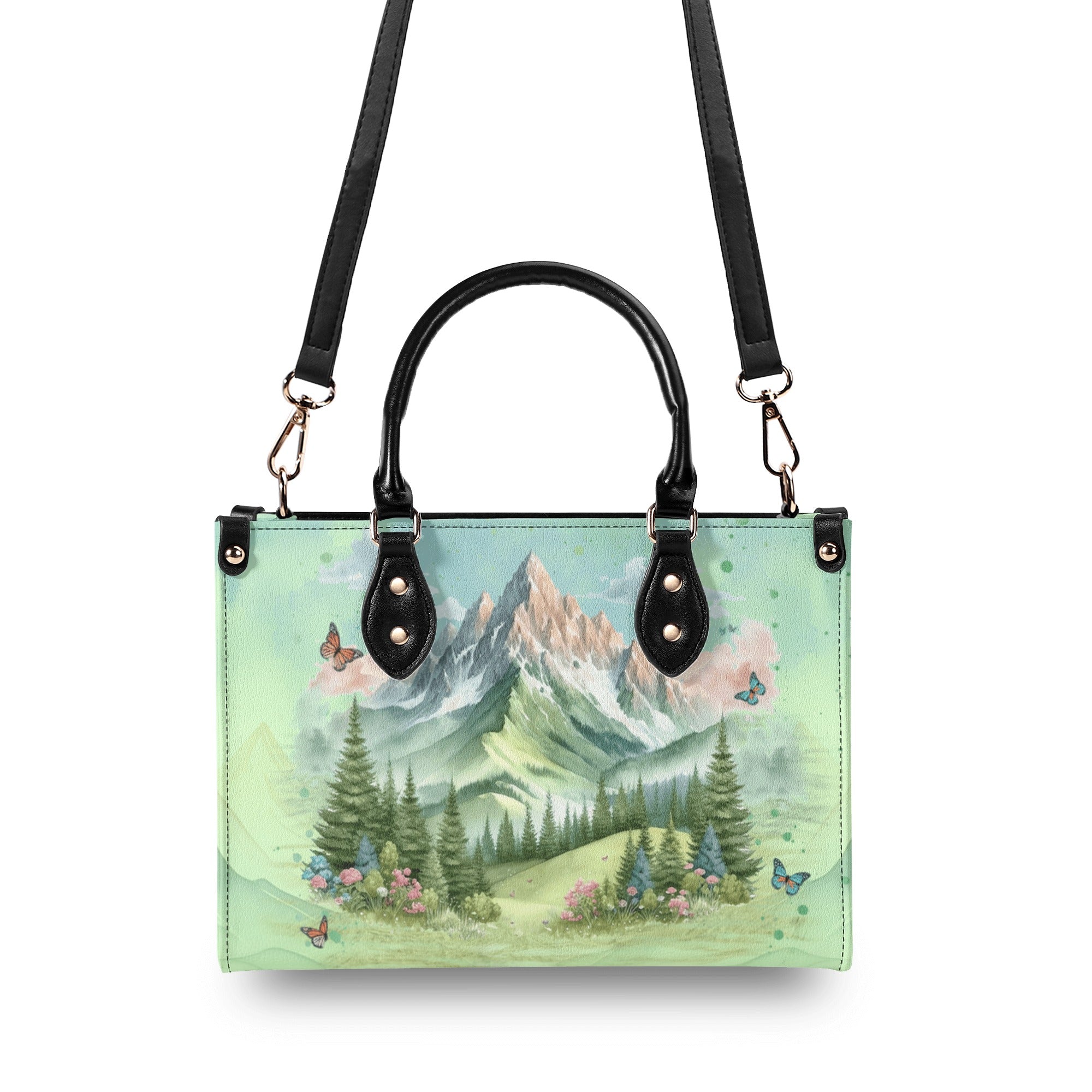 MOUNTAIN AIR HEALS EVERYTHING LEATHER HANDBAG - YHLN3110244