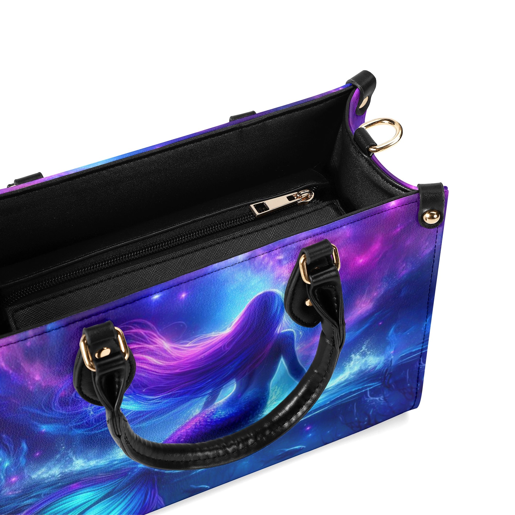 GLOWING OCEAN MERMAID LEATHER HANDBAG - YHHN2712242