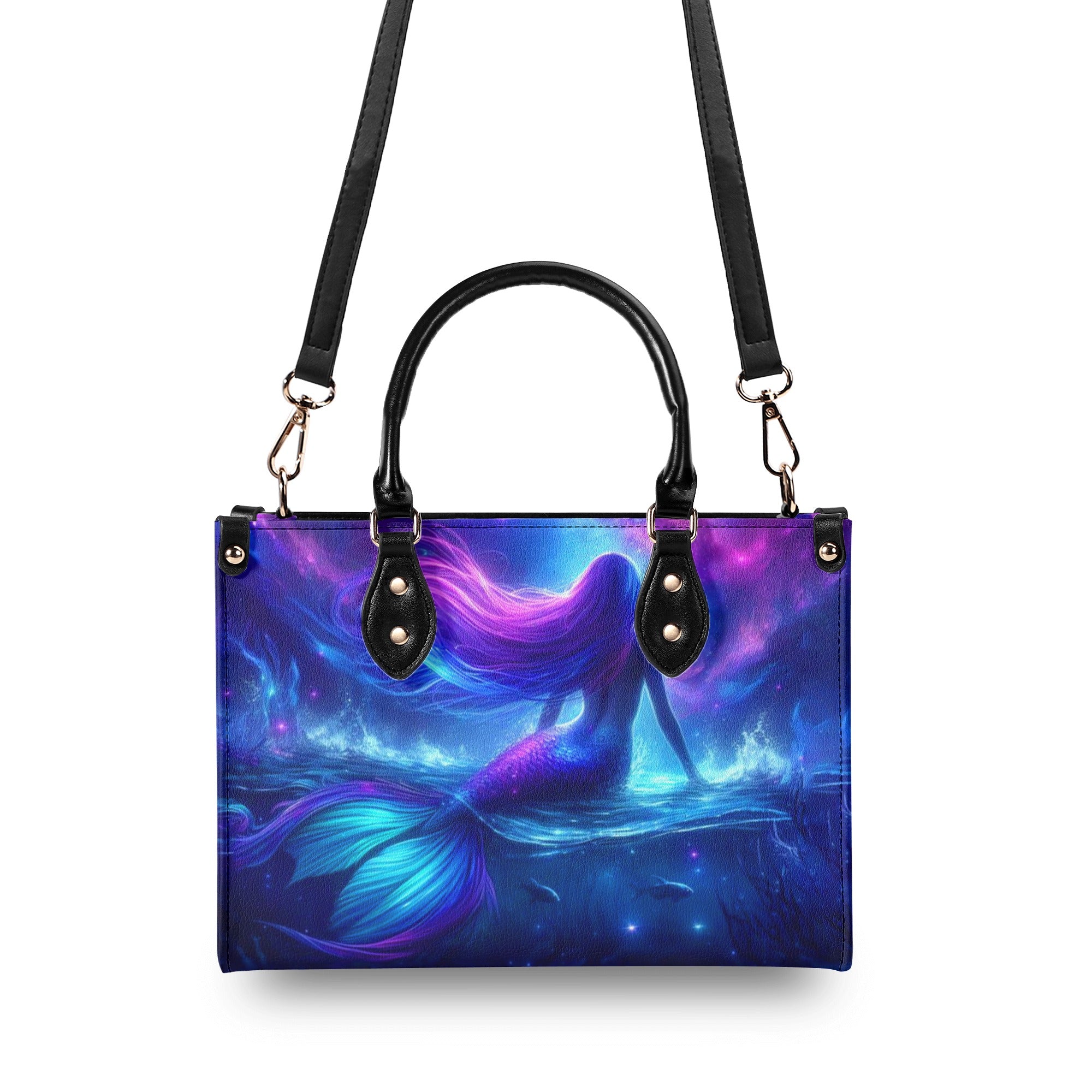 GLOWING OCEAN MERMAID LEATHER HANDBAG - YHHN2712242