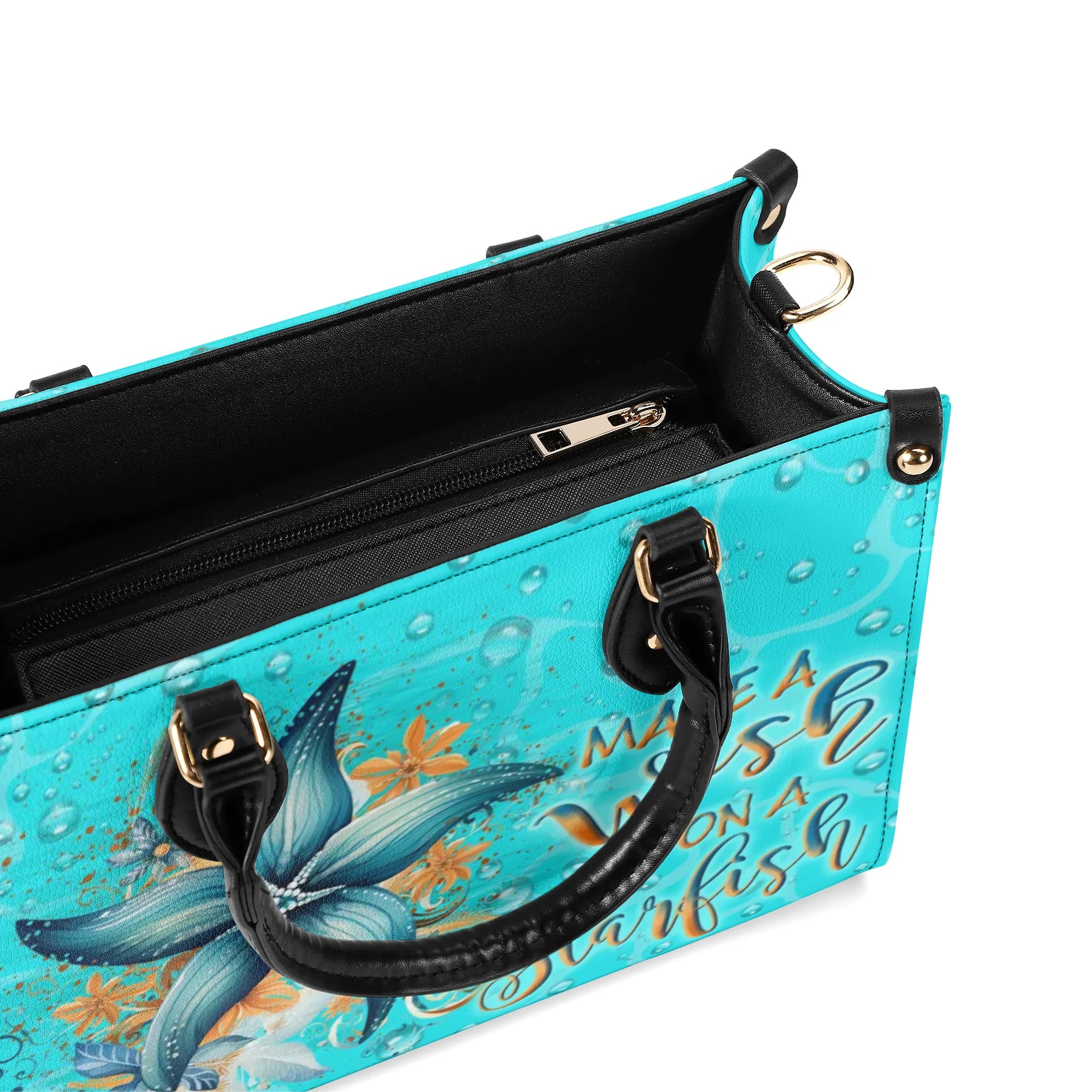 MAKE A WISH UPON A STARFISH LEATHER HANDBAG - YHLN1010244