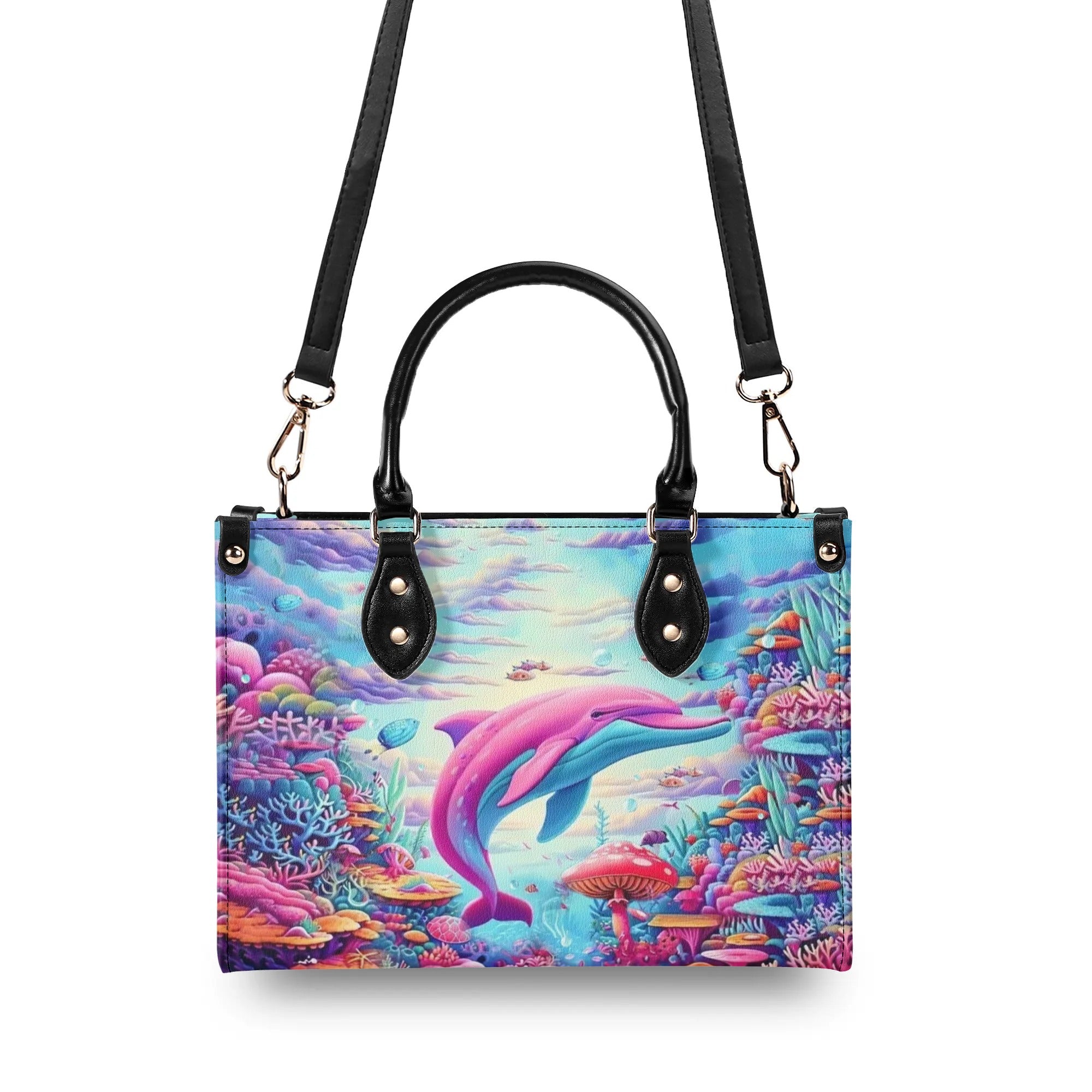 PINK DOLPHIN LEATHER HANDBAG - YHLT0409244