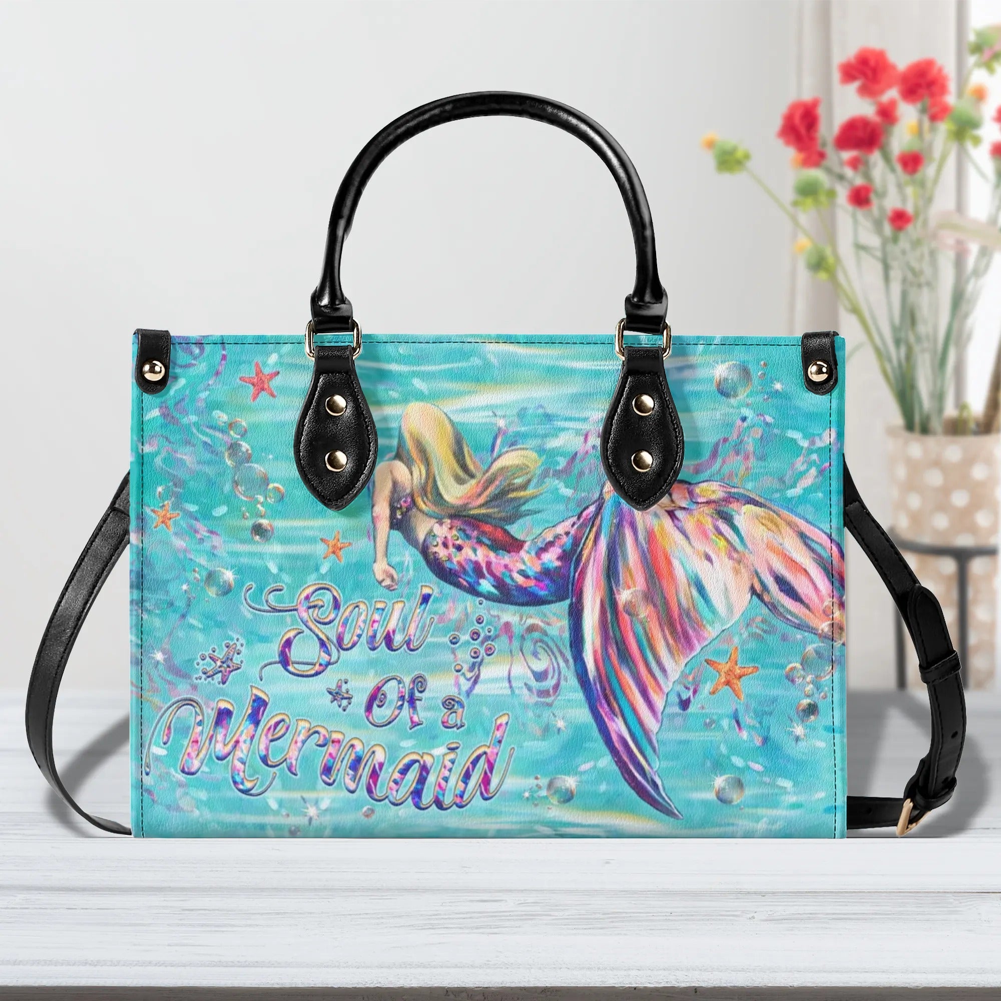 SOUL OF A MERMAID LEATHER HANDBAG - YHHG1709244