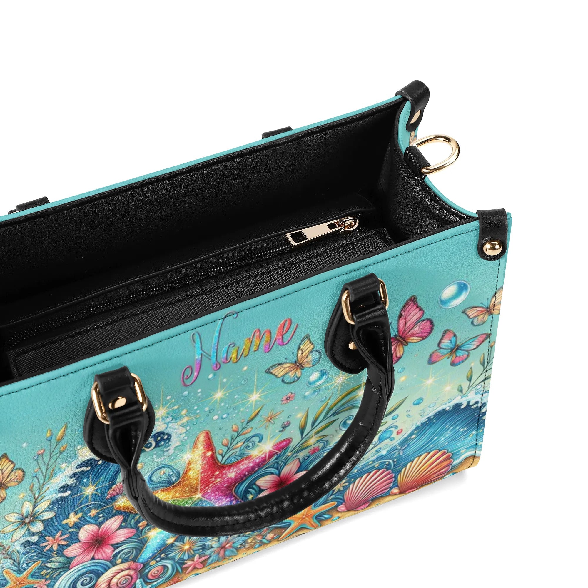 STARFISH FLORAL WAVES LEATHER HANDBAG - TLNT0307244