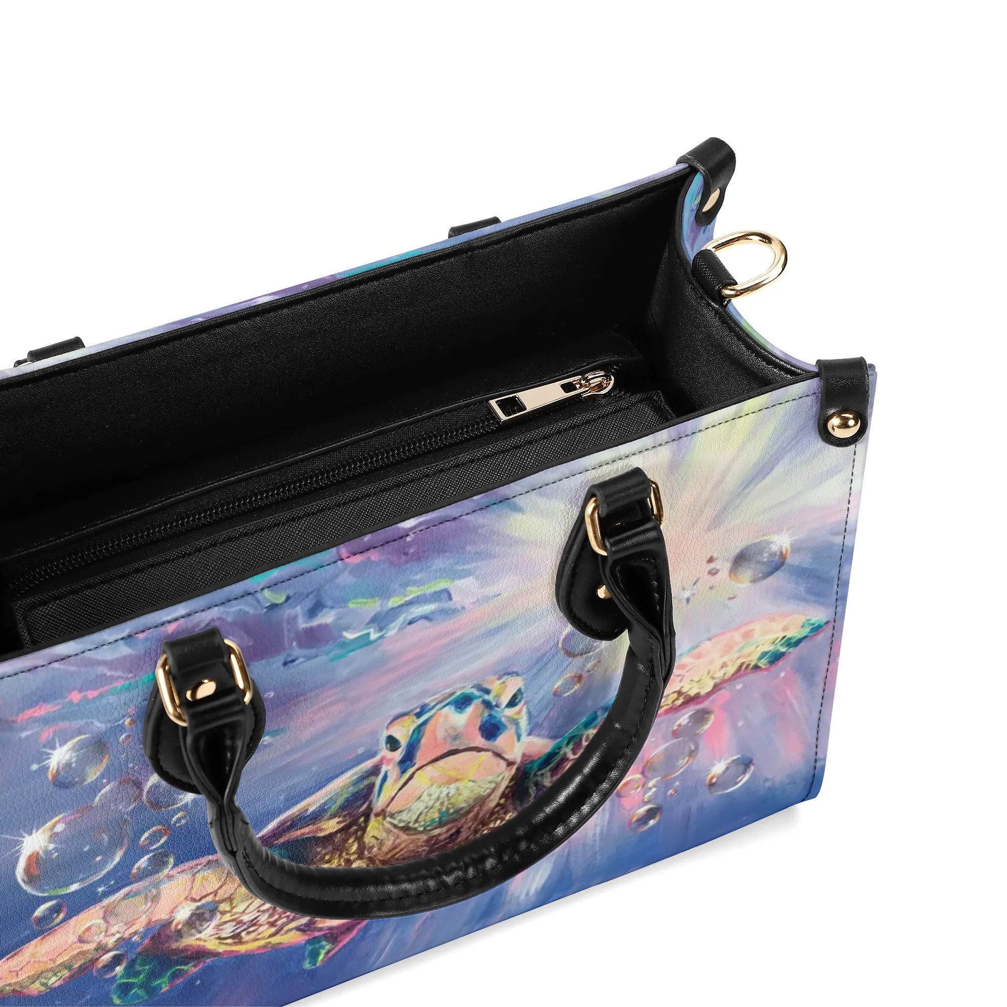 PAINTING TURTLE LEATHER HANDBAG - YHHG2509244