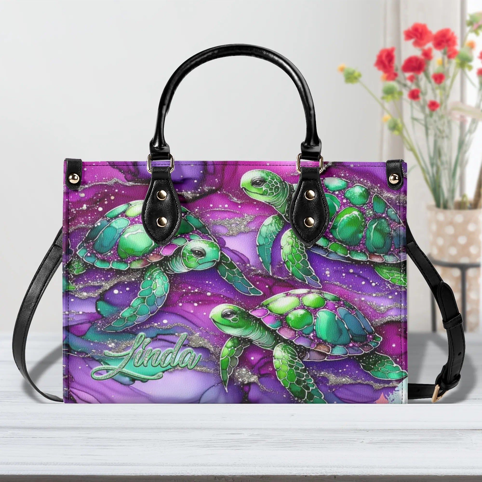 SEA TURTLE LEATHER HANDBAG - TLTR2207244