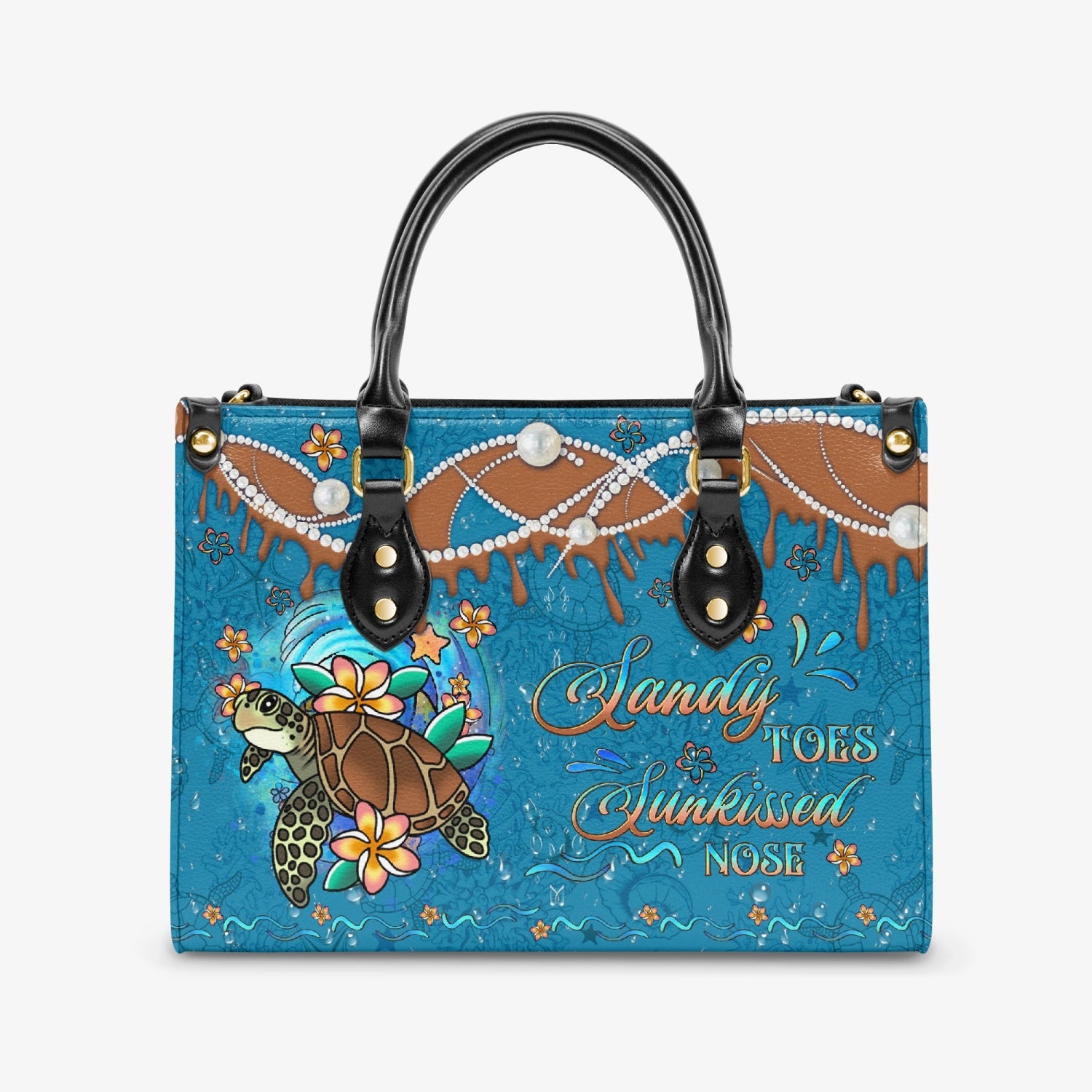 SANDY TOES SUNKISSED NOSE LEATHER HANDBAG - YHDU2703242