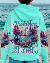 NOT ALL WHO WANDER ARE LOST COMPASS FOREST ALL OVER PRINT - TLNO0401243