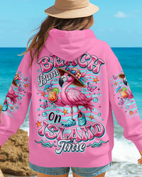 BEACH BUM ON ISLAND TIME FLAMINGO ALL OVER PRINT  - TLNO2108252