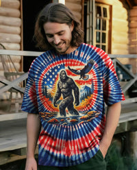 BIGFOOT EAGLE  RED WHITE & BLUE SWIRL ALL OVER PRINT  - TLNO0402261