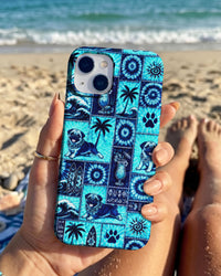 PUG DOG ISLAND PATCHWORK PHONE CASE - TLNO2108262