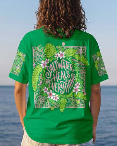 SALTWATER HEALS EVERYTHING TURTLE ALL OVER PRINT - TLNO2007262