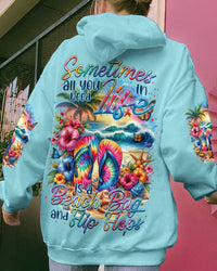 BEACH BAG AND FLIP FLOPS ALL OVER PRINT - TYTM2711231