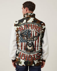 THE CLOSER I GET TO NATURE DEER CAMO PUFFER JACKET - TYTM1411245