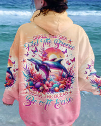 SMELL THE SEA FEEL THE BREEZE DOLPHIN ALL OVER PRINT - TLNO2211233